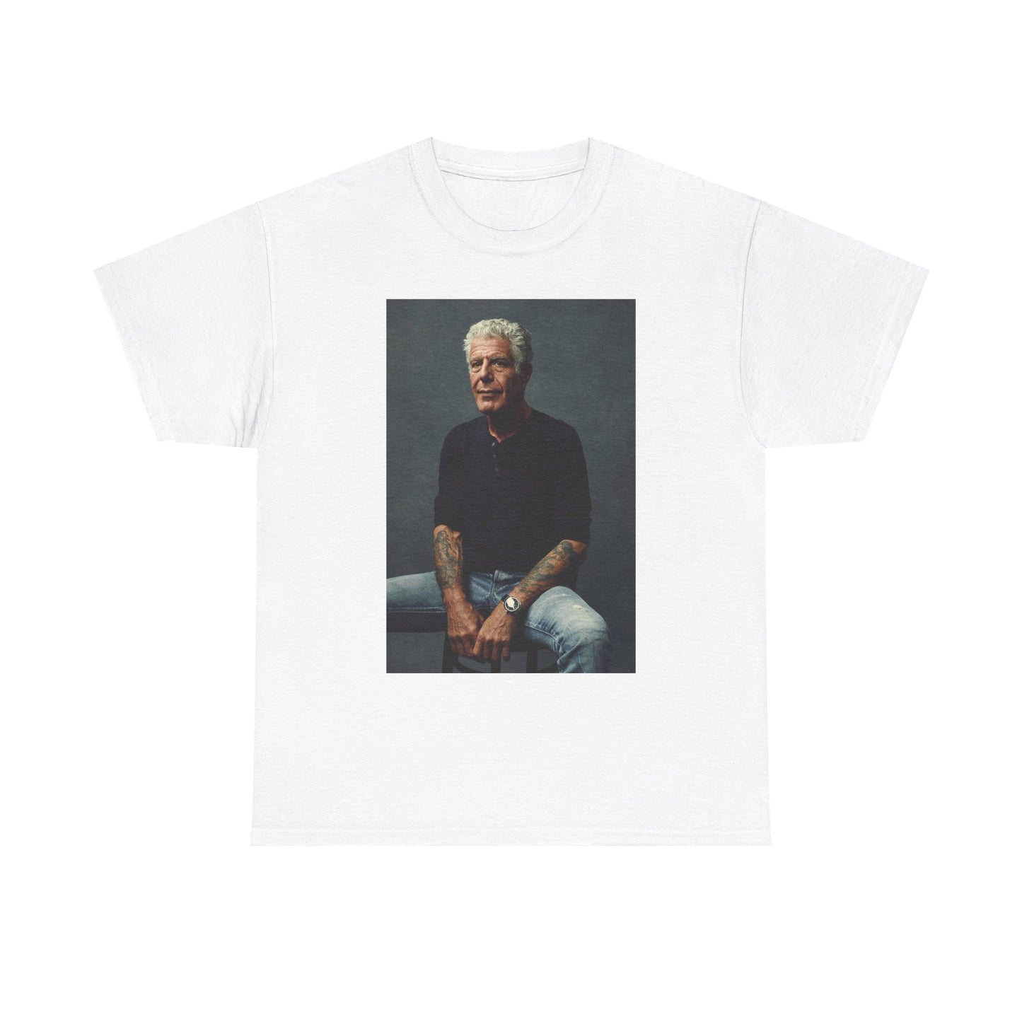 Anthony Bourdain Graphic Shirt Retro New York Chef Kitchen Unisex Heavy Cotton