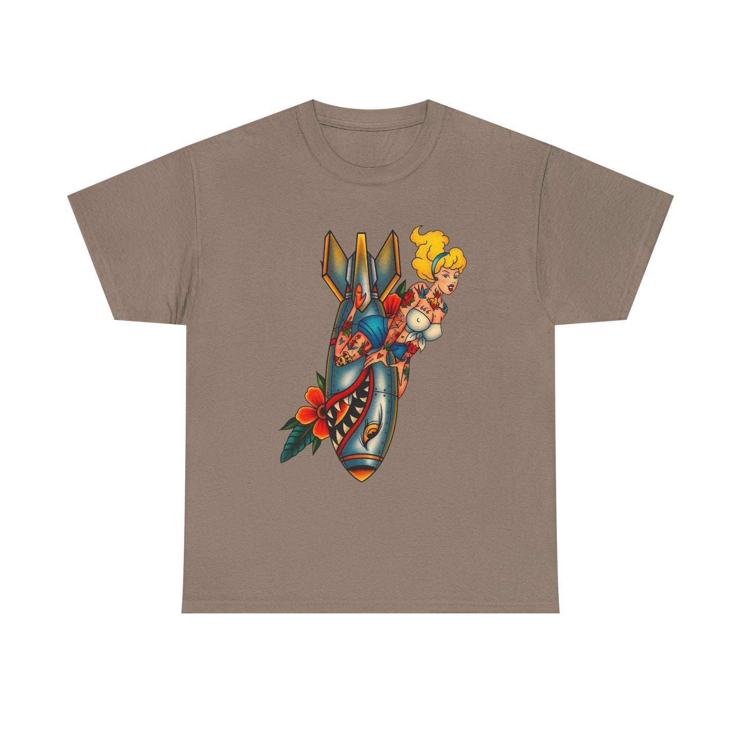 Sailor Jerry Model Tattoo Bomb Graphic T Shirt NEW ADULT TEE VINTAGE