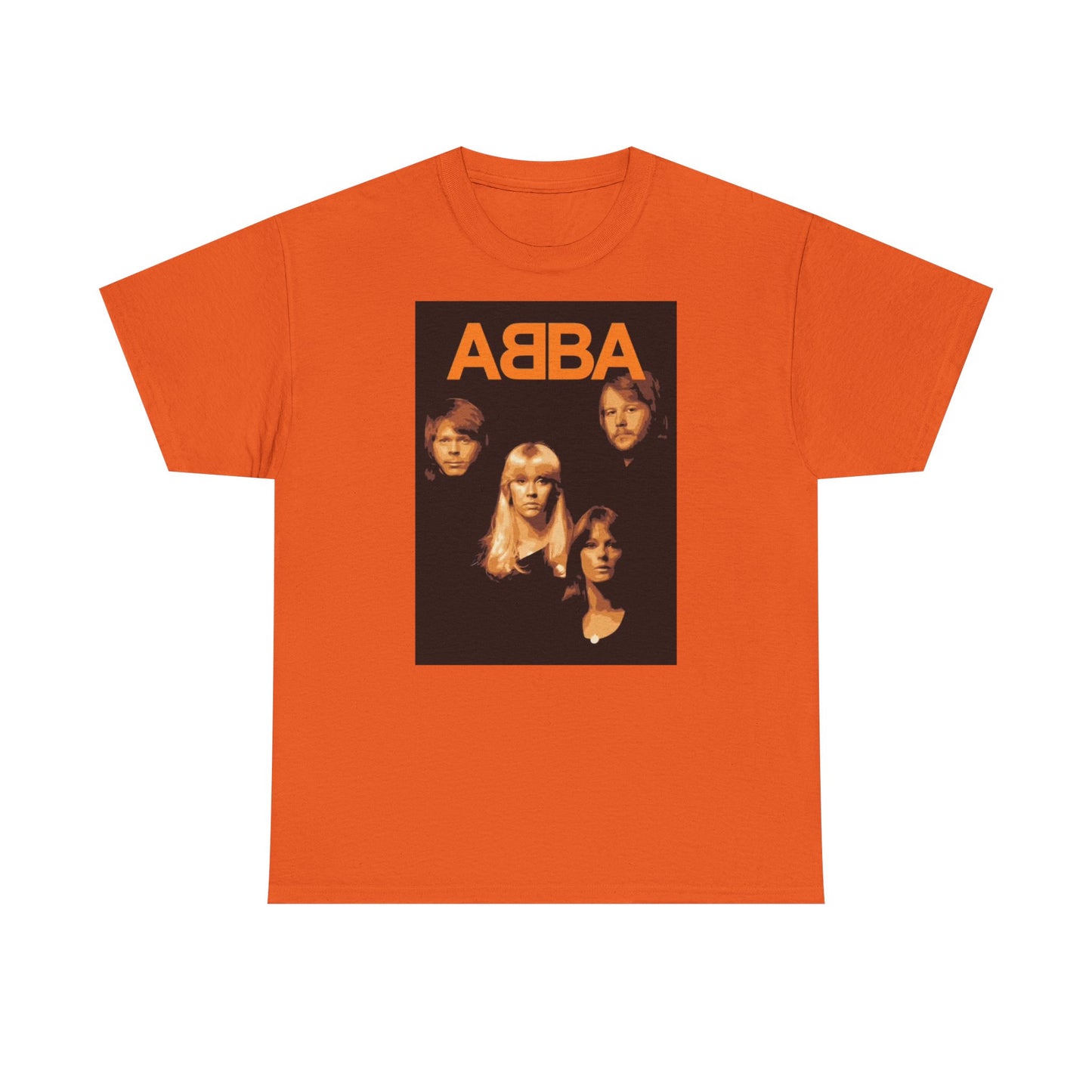 Abba T-shirt vintage retro neon lights classic music Unisex Heavy Cotton Tee