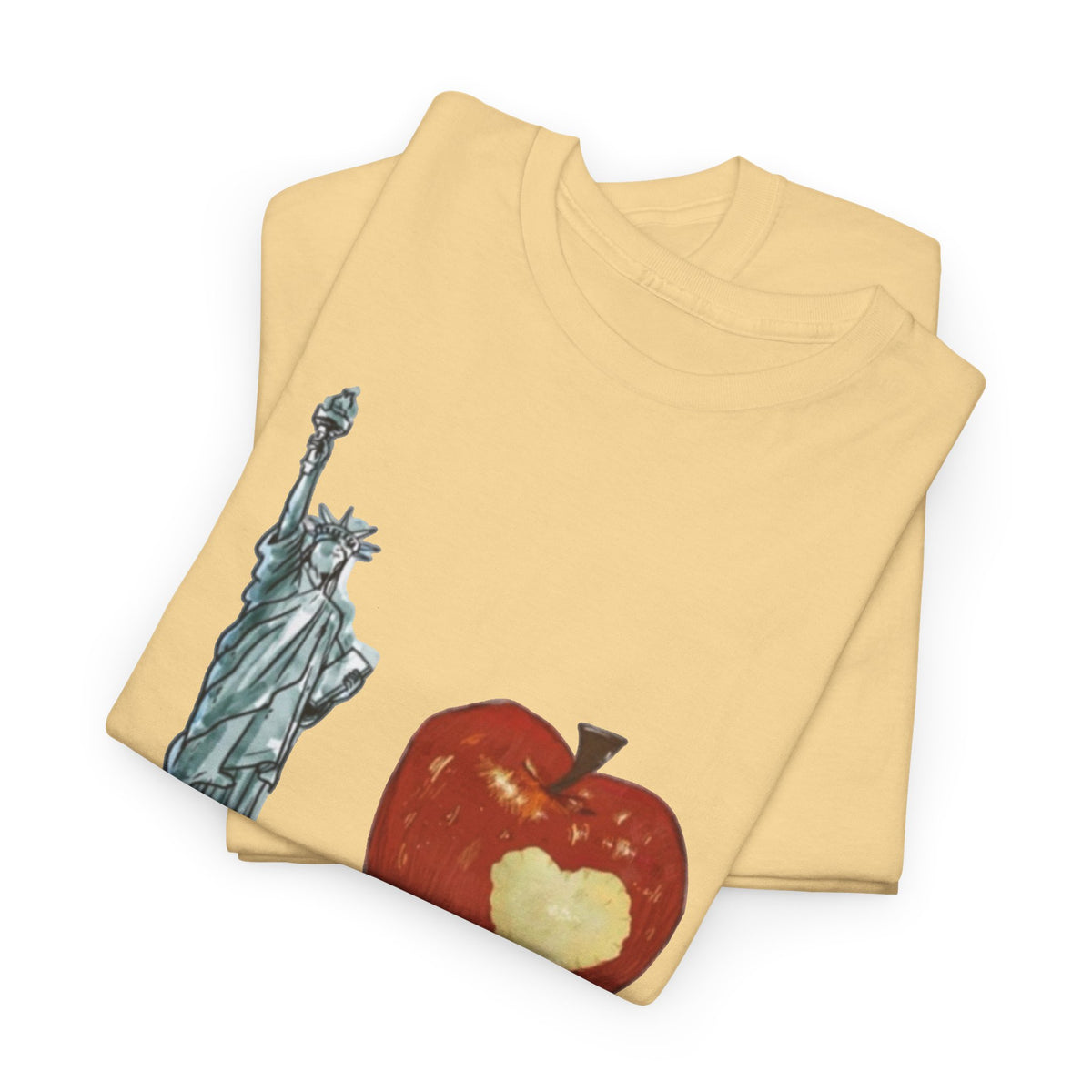 I love New York Graphic T Shirt Vintage Big Apple Men's Heavy Cotton Tee