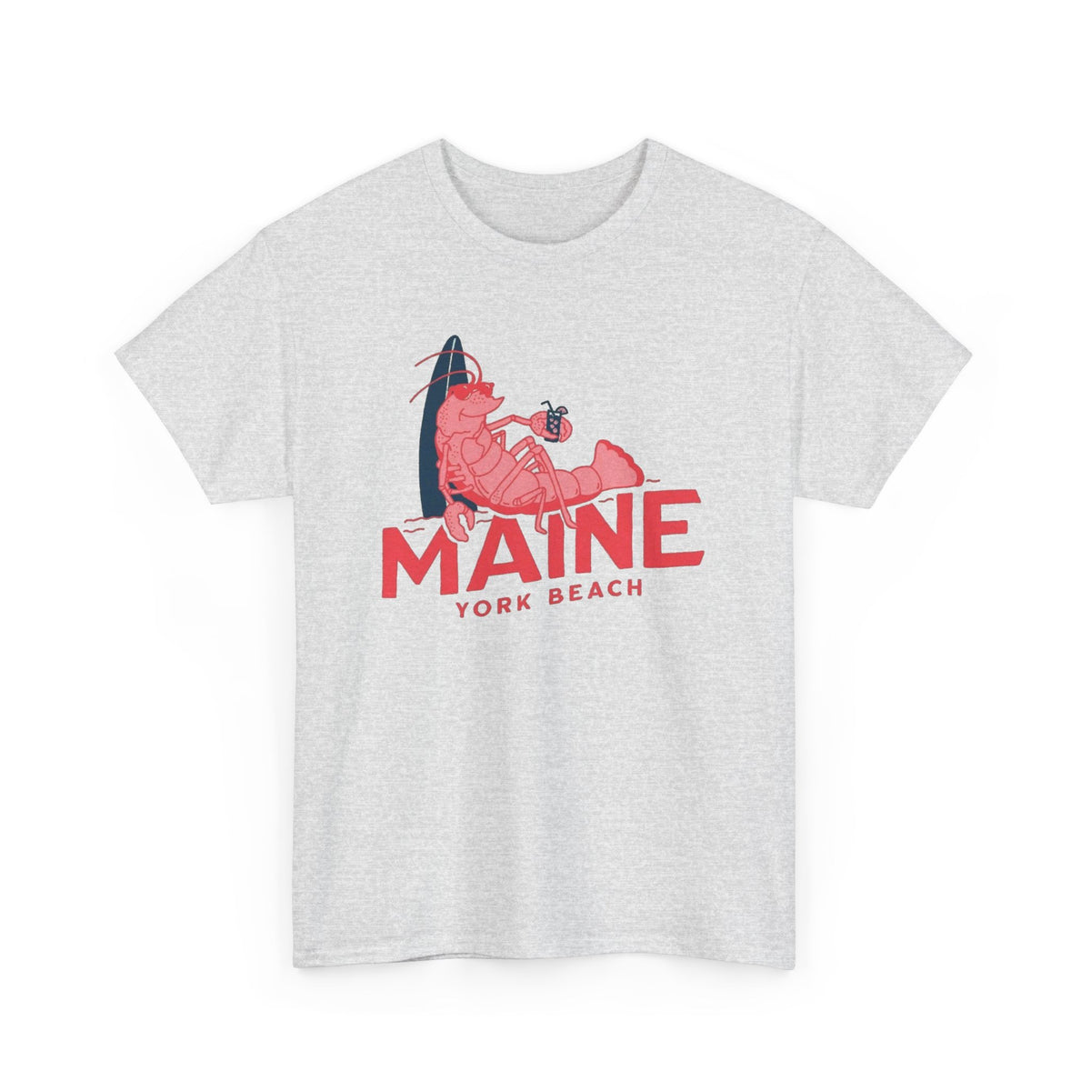 Maine York Beach Lobster Tee | Coastal Vacation Shirt Men's Graphic T Shirt