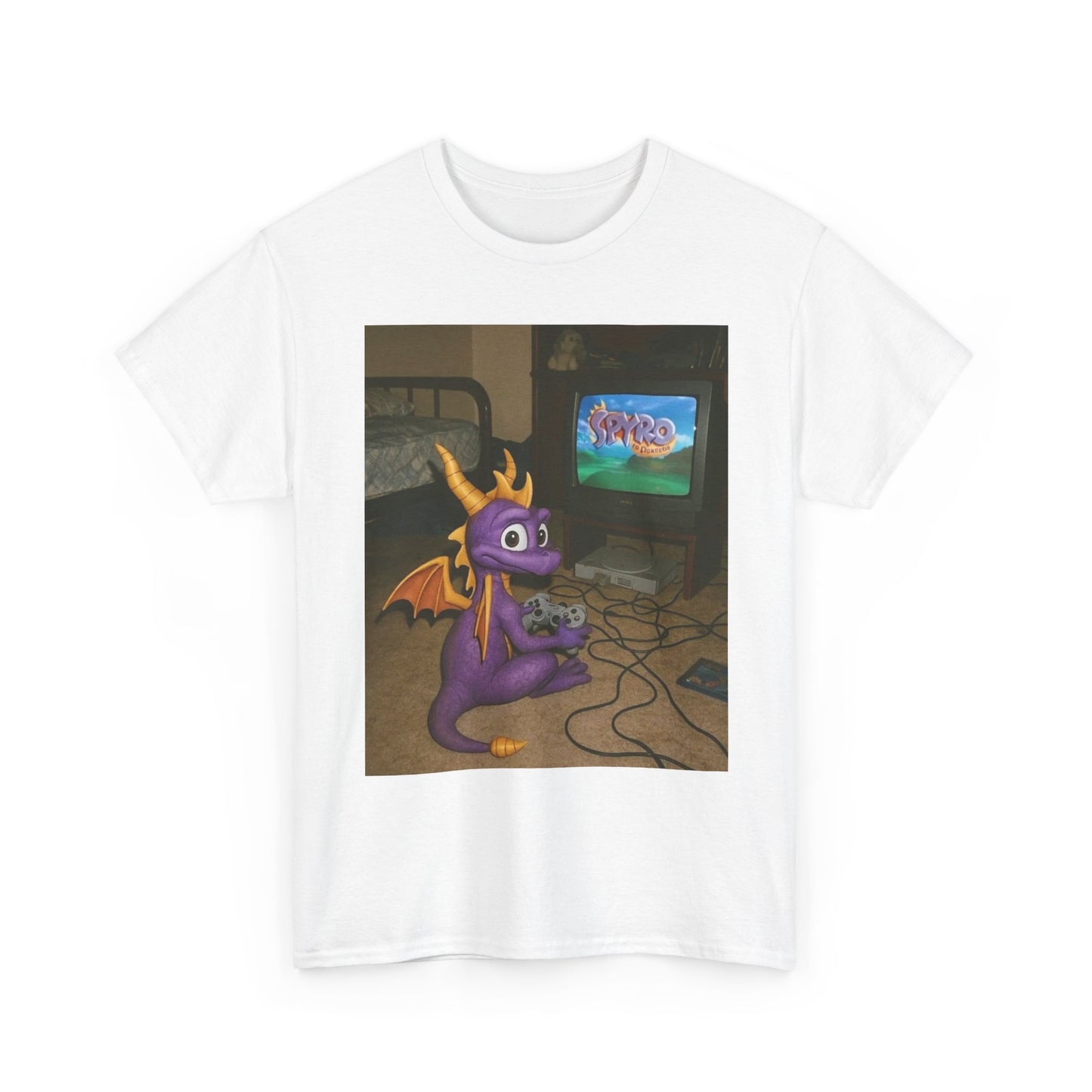 Spyro Graphic T Shirt Vintage Funny Gaming Unisex Heavy Cotton Tee