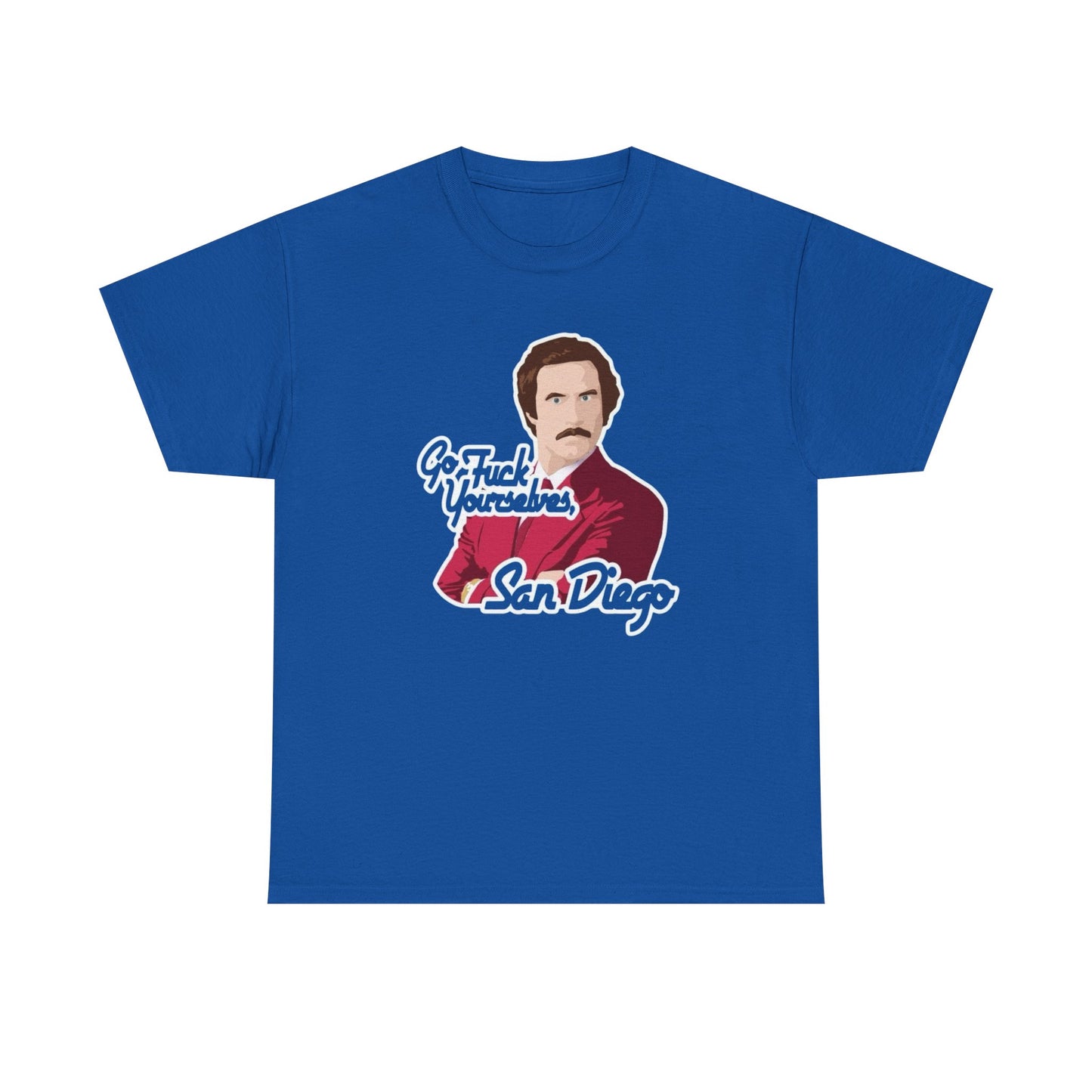 Anchorman Ron Burgundy San Diego Graphic T Shirt Unisex Heavy Cotton Tee