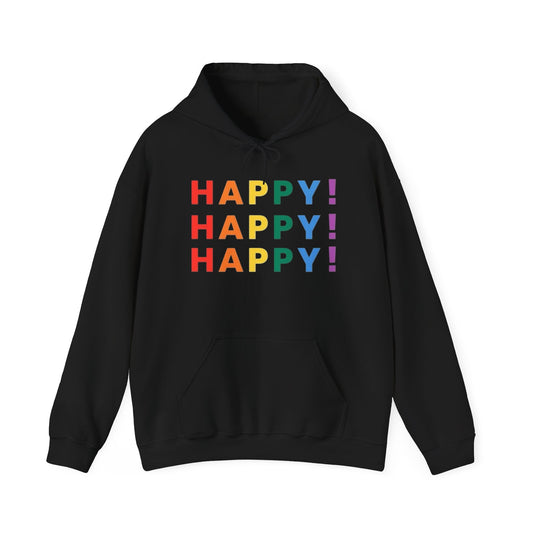 Happy Rainbow Graphic Hoodie Unisex Heavy Blend™ Hooded Sweatshirt