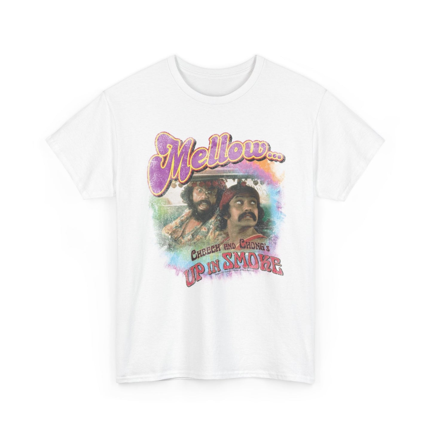Mellow Cheech And Chong Graphic T Shirt Vintage Unisex Heavy Cotton Tee