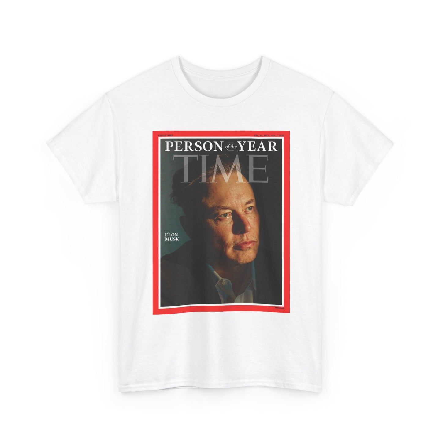 Elon Musk Graphic T Shirt Vintage Time Magazine Unisex Heavy Cotton Tee