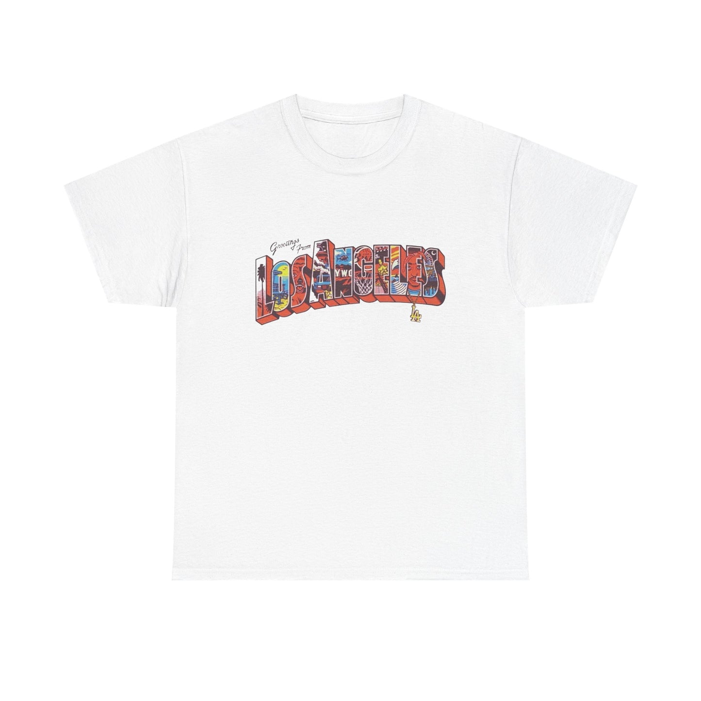 Greetings From Los Angeles Graphic T Shirt NEW Adult Tee