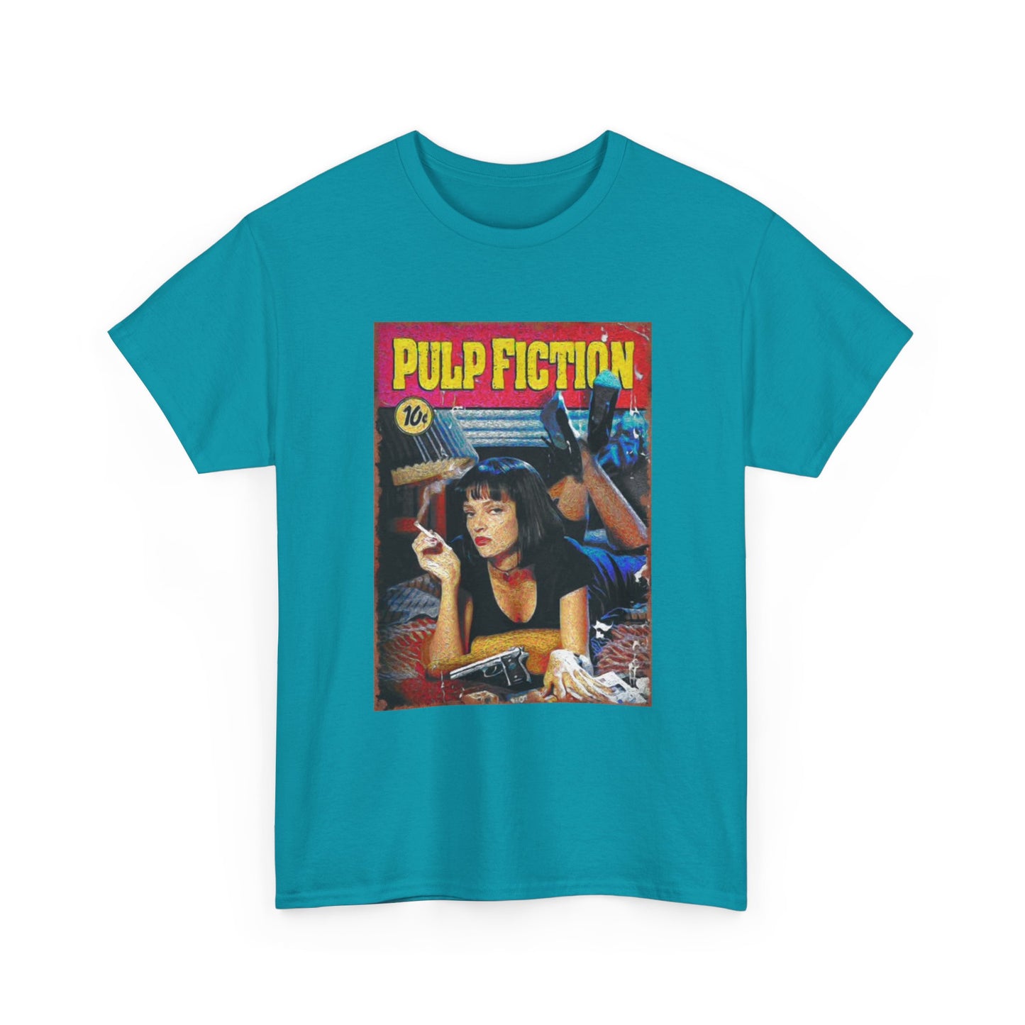 Pulp fiction T-shirt vintage graphic retro movie poster Unisex Heavy Cotton Tee