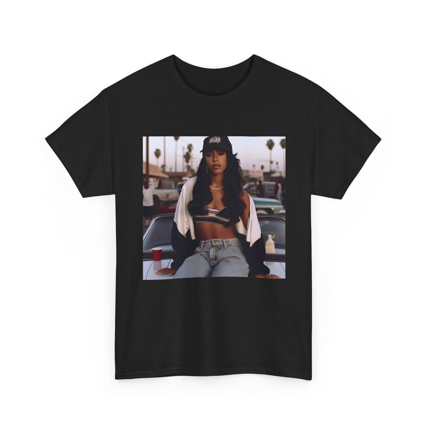 Aaliyah Tshirt Retro California Poster Vintage Hip Hop Unisex Heavy Cotton Tee