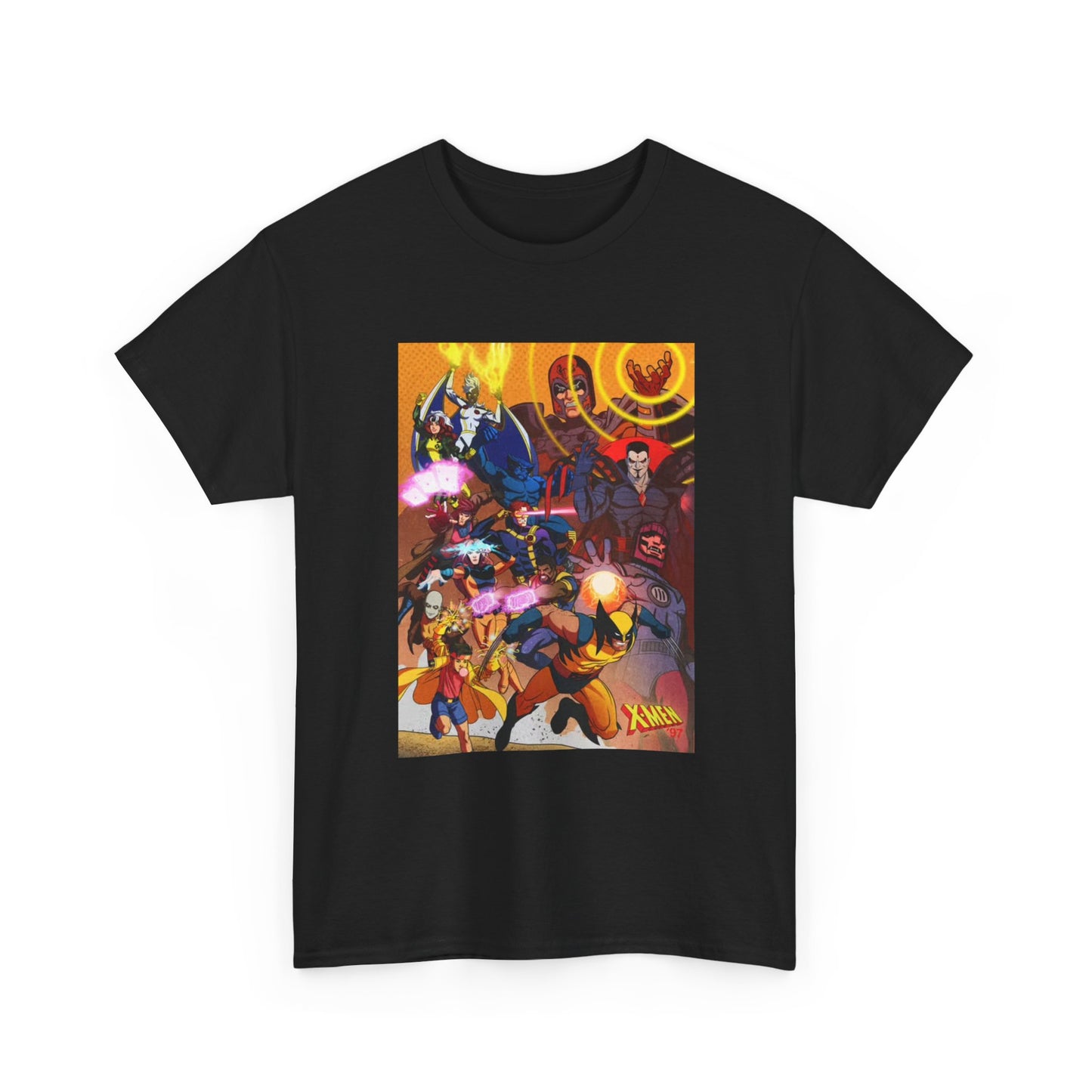 Cartoon Graphic Tee Xmen Comic Book Retro Vintage Tee Unisex Heavy Cotton Tee