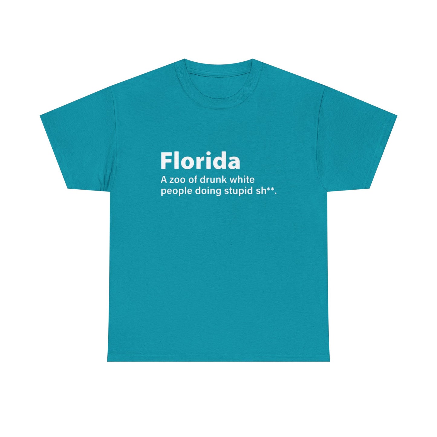 Florida Funny True Graphic T Shirt Jokes Comedy Gift Tampa Unisex Heavy Cotton