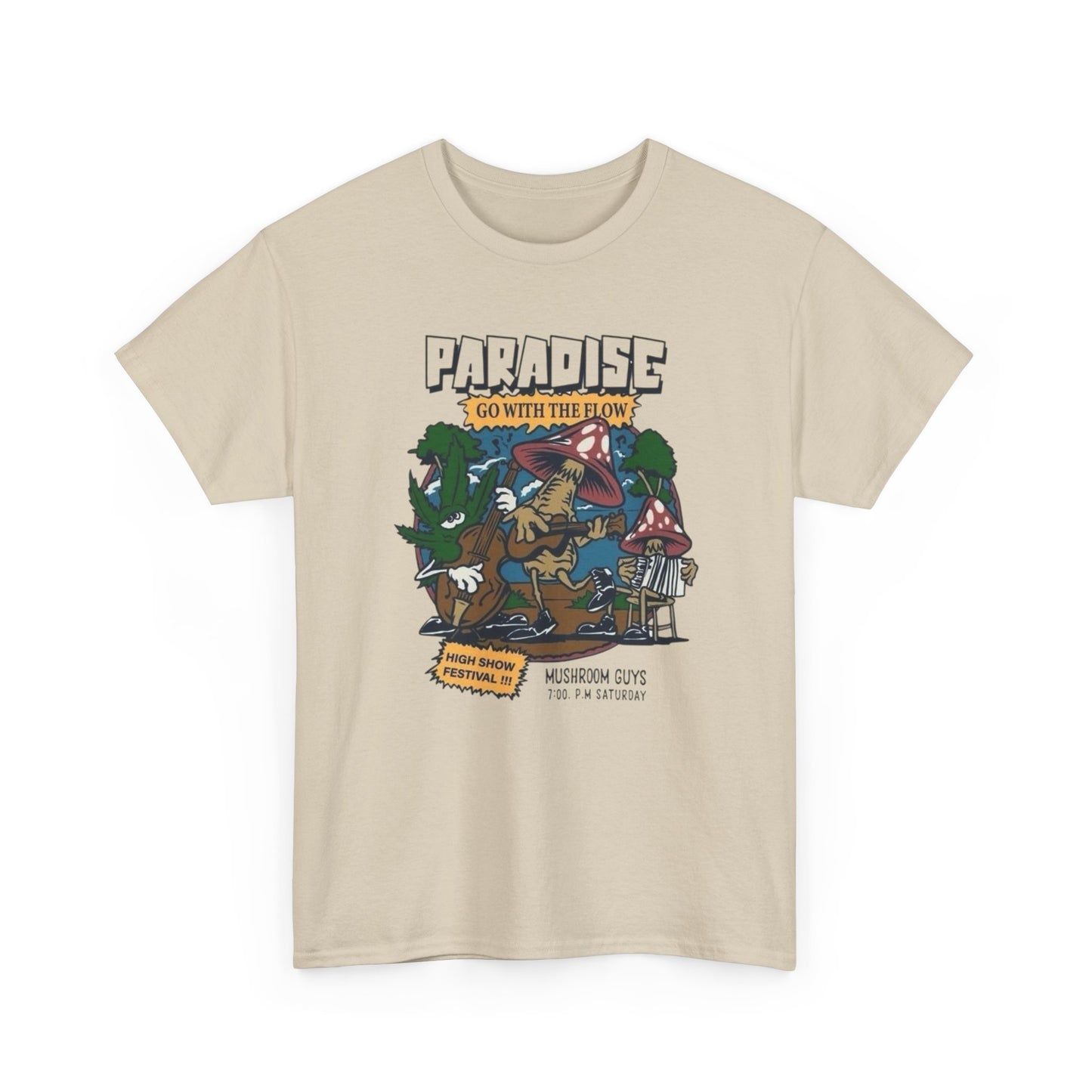 Mushroom Paradise T Shirt Graphic Unisex Heavy Cotton Tee NEW GIFT