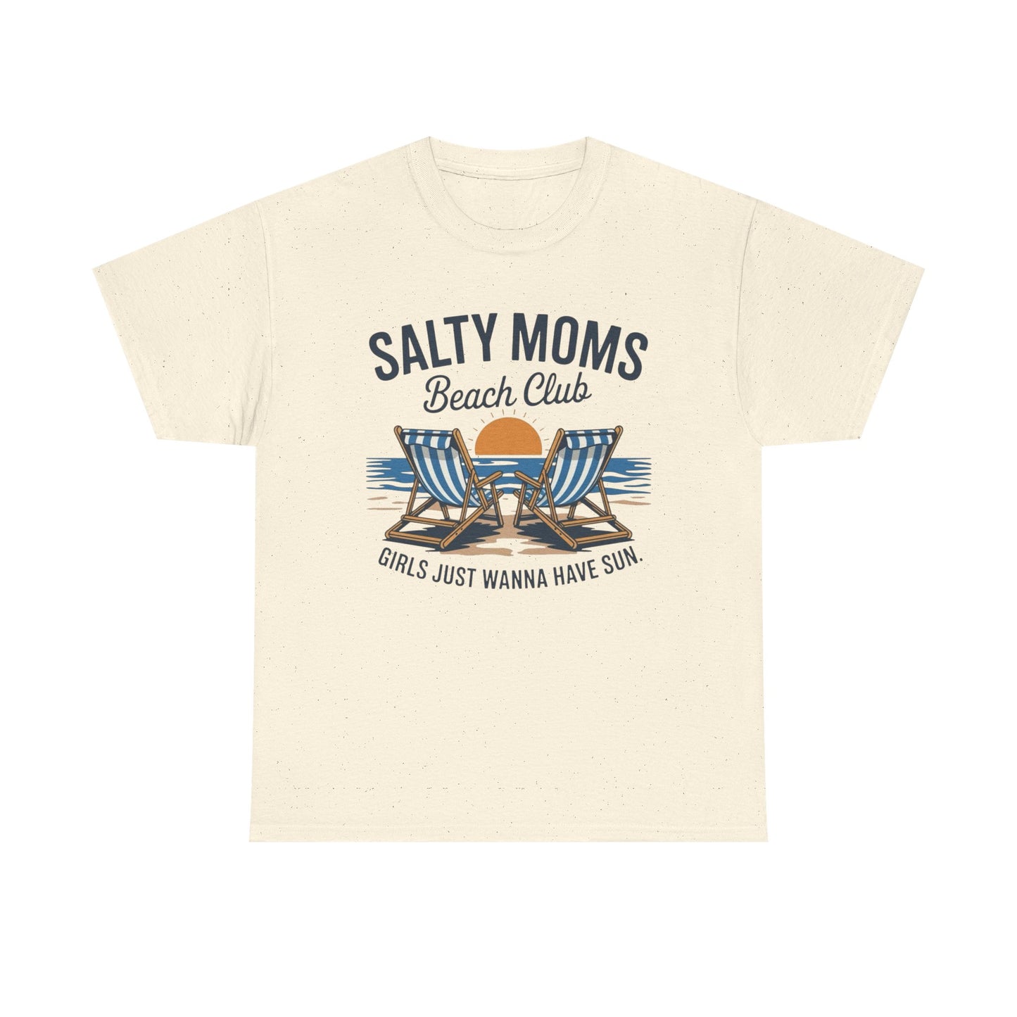 Salty Moms Beach Club Graphic T Shirt ALL SIZES Tee Unisex Heavy Cotton