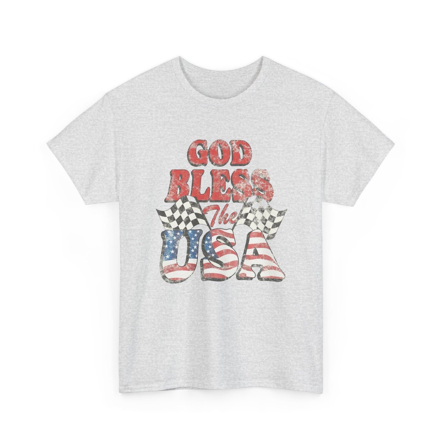 God Bless The USA Graphic T Shirt NEW Unisex Heavy Cotton Tee