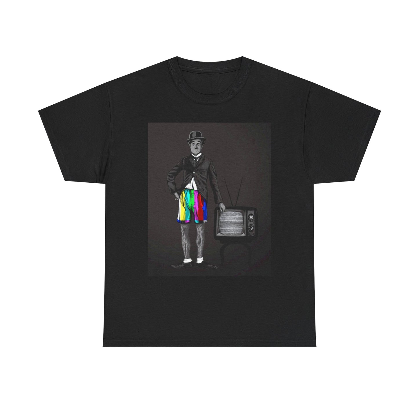 Charlie Chaplin Rainbow Vintage Graphic T Shirt Brand New Cotton Tee