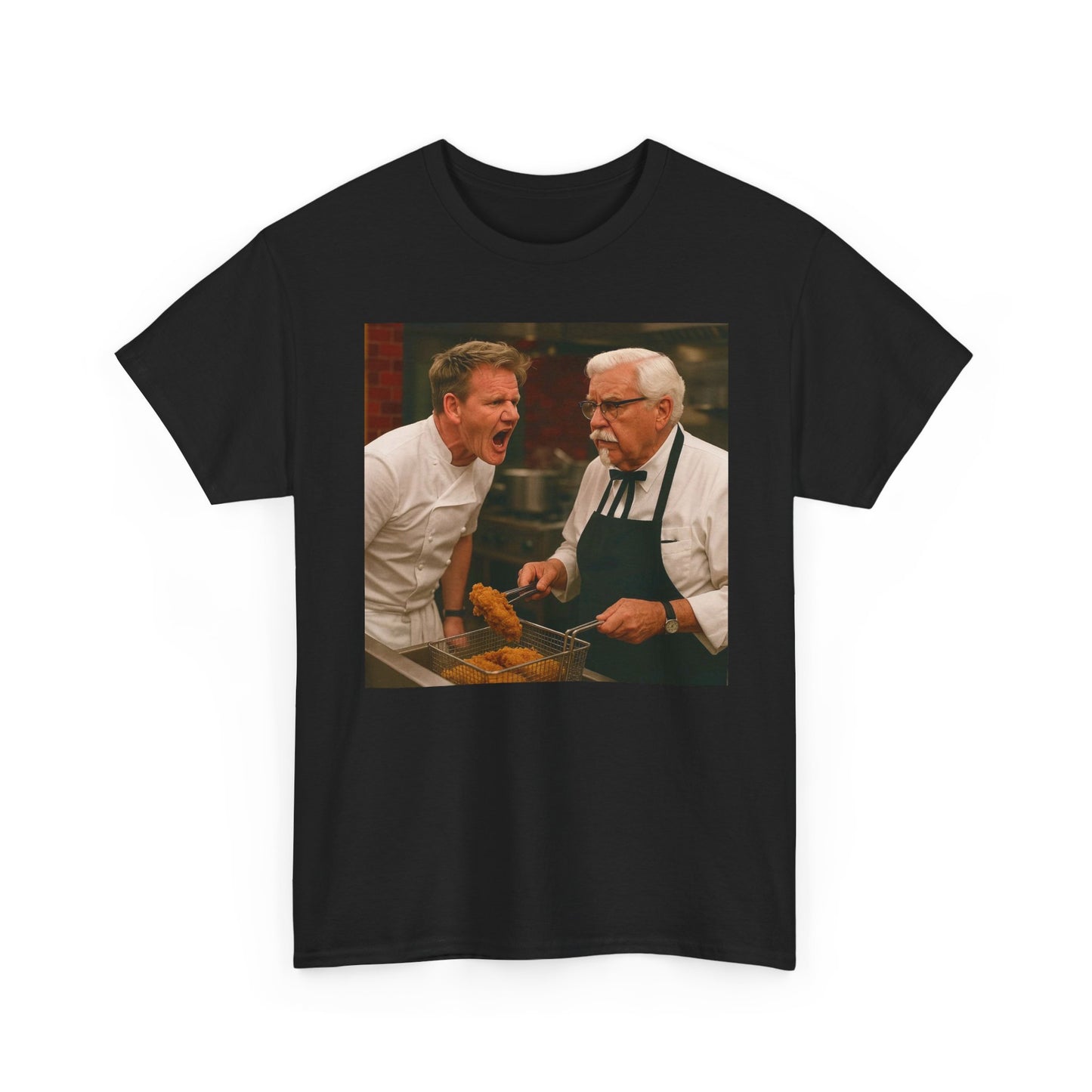 Funny Gordon Ramsay And KFC Chicken Graphic T Shirt BRAND NEW S-5XL