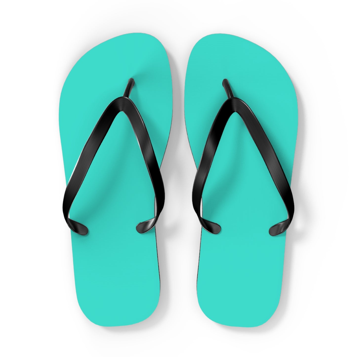 Neon Turquoise Flip Flops, Sandals Slides, Summer Footwear, Brand New