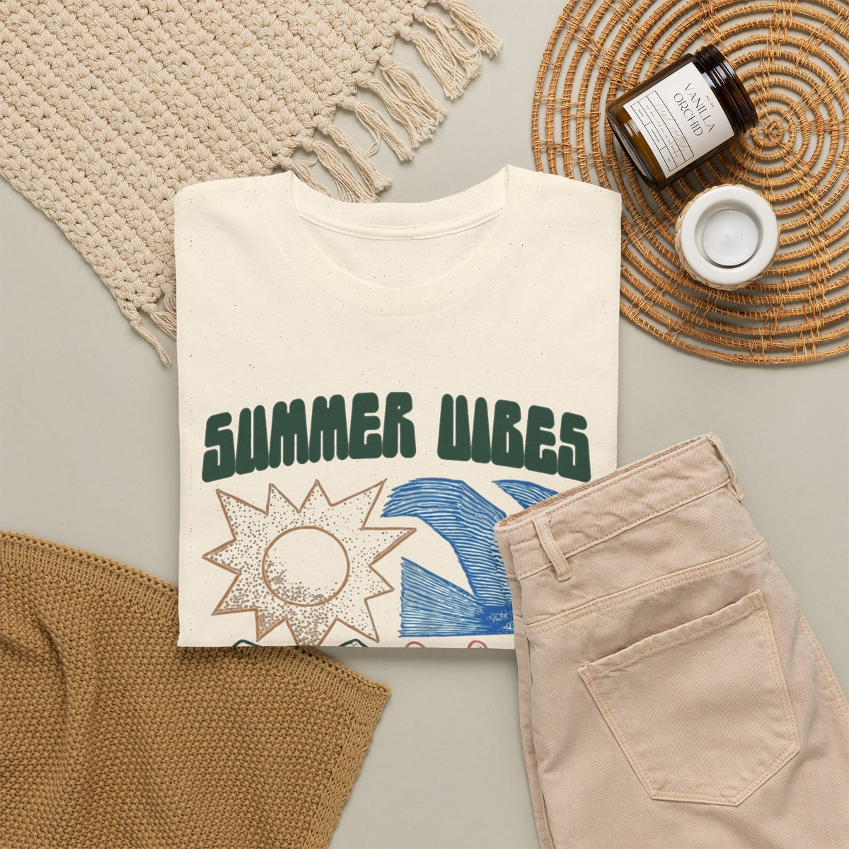 Summer Vibes Sunshine Beach Graphic T-Shirt Men's Graphic Tee