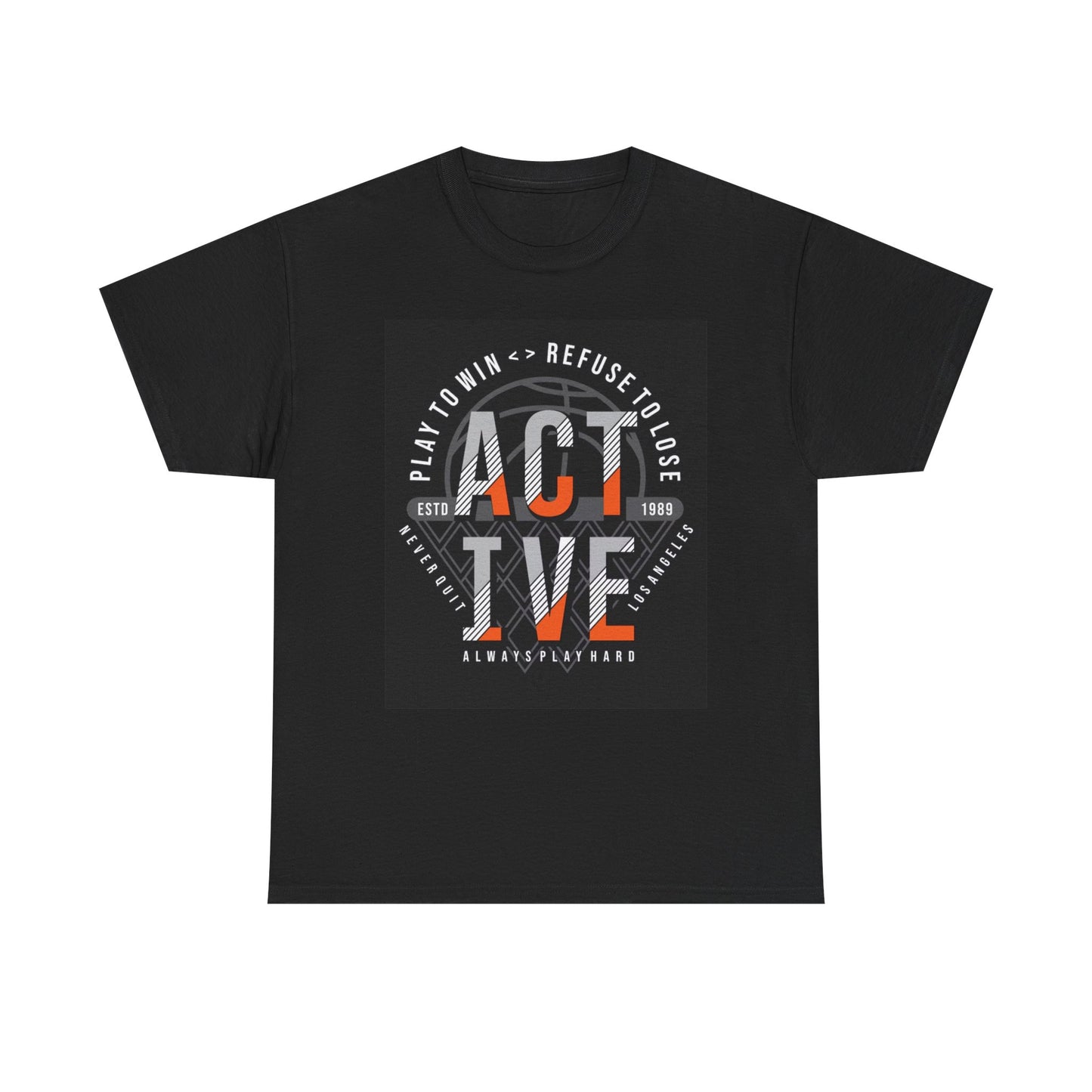 Active Play To Win Graphic T Shirt Unisex Heavy Cotton Tee