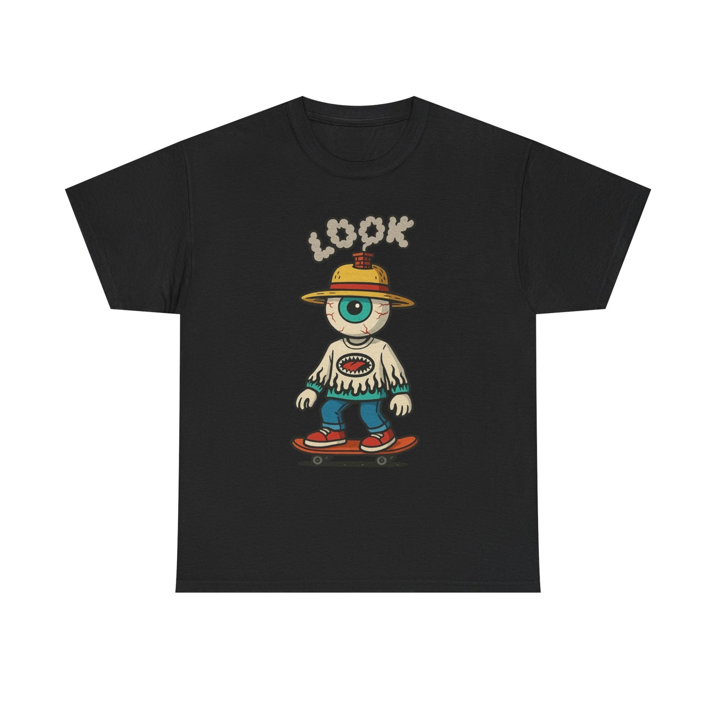 Lookout Eyes Skateboarding SB Graphic T-Shirt Comfy Cotton Tee Brand NEW