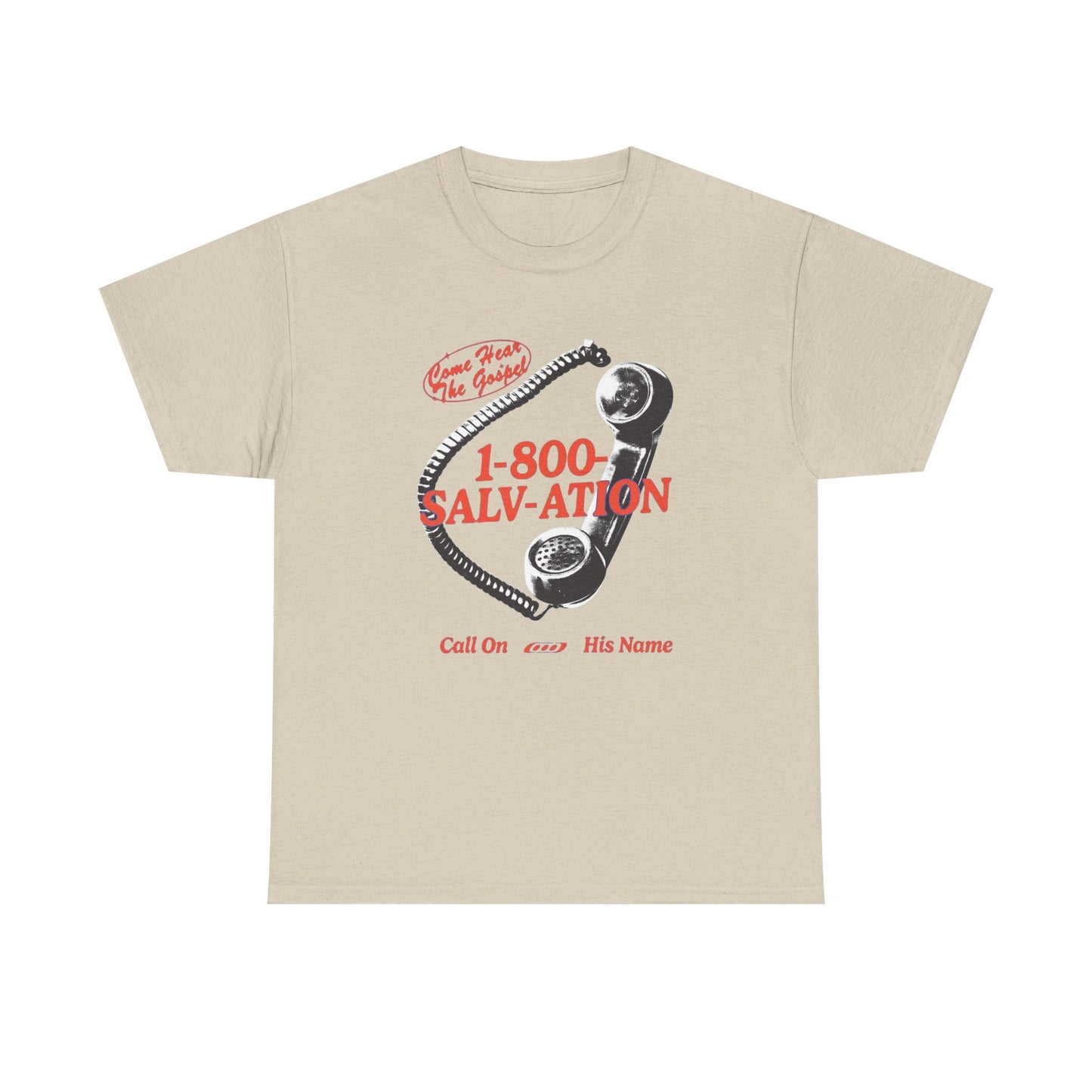 Salvation Is Calling Jesus Graphic T Shirt Unisex Heavy Cotton Tee Gift New