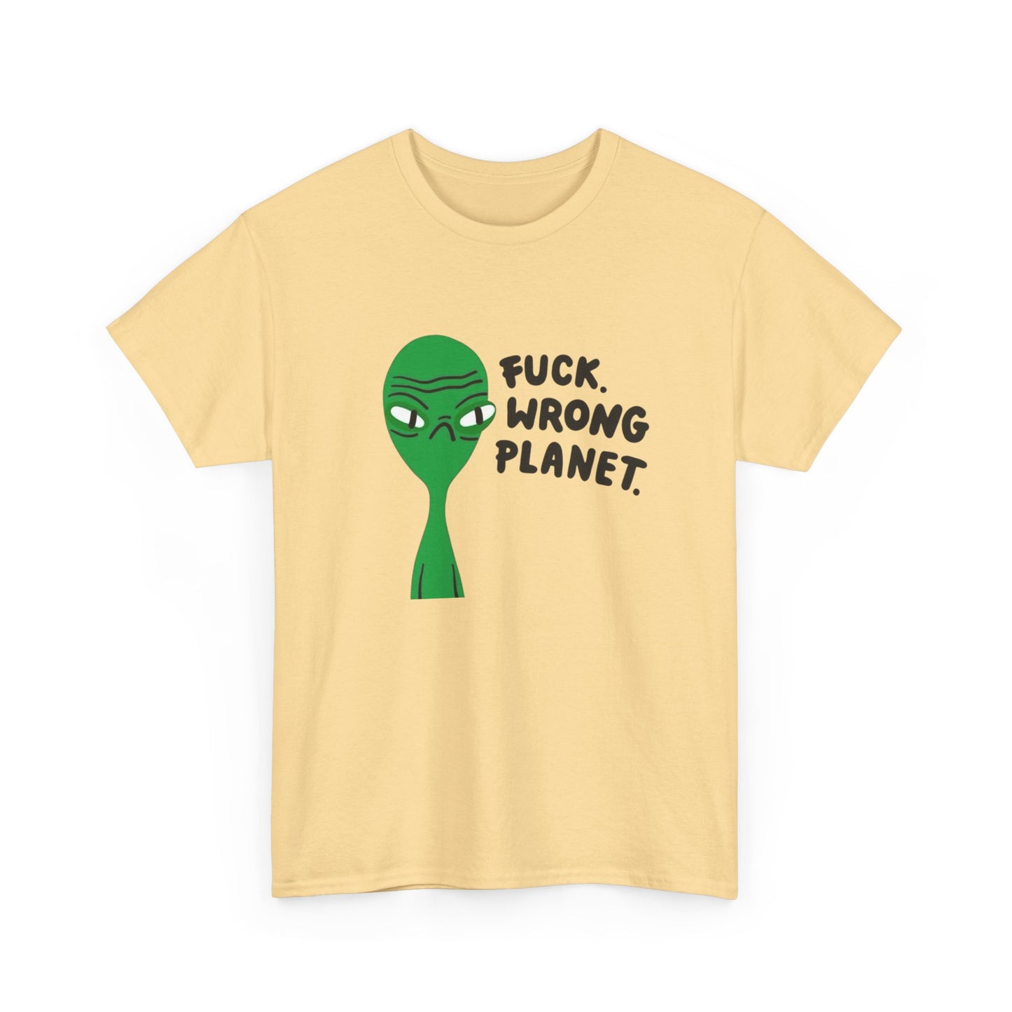 Alien Wrong Planet Funny Jokes Graphic T-Shirt Cotton Tee New Gift Vintage