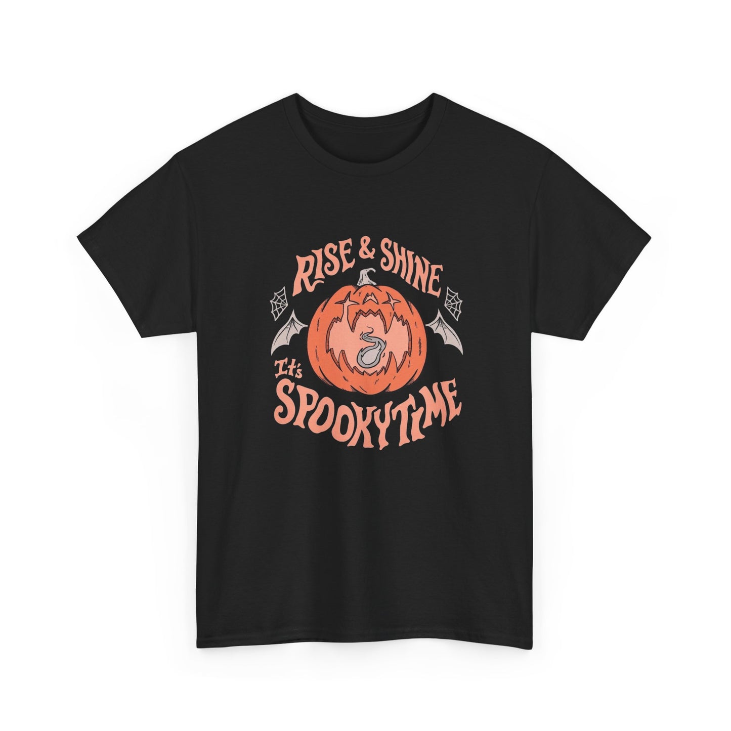 Rise And Shine It's Spooky Time Halloween T Shirt Unisex Heavy Cotton Tee