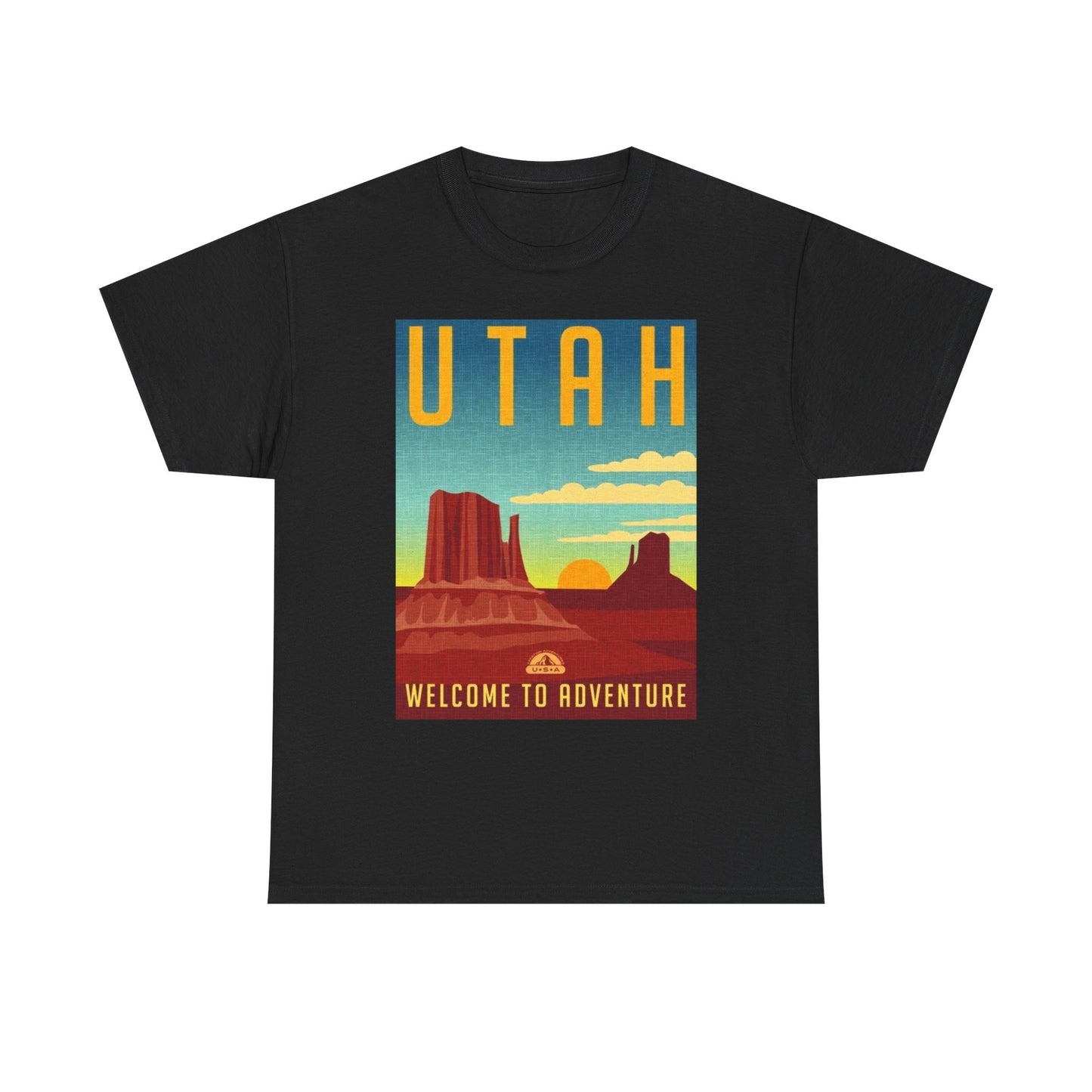Utah State Logo BRAND NEW Apparel T Shirt Unisex Unisex Heavy Cotton Tee 1