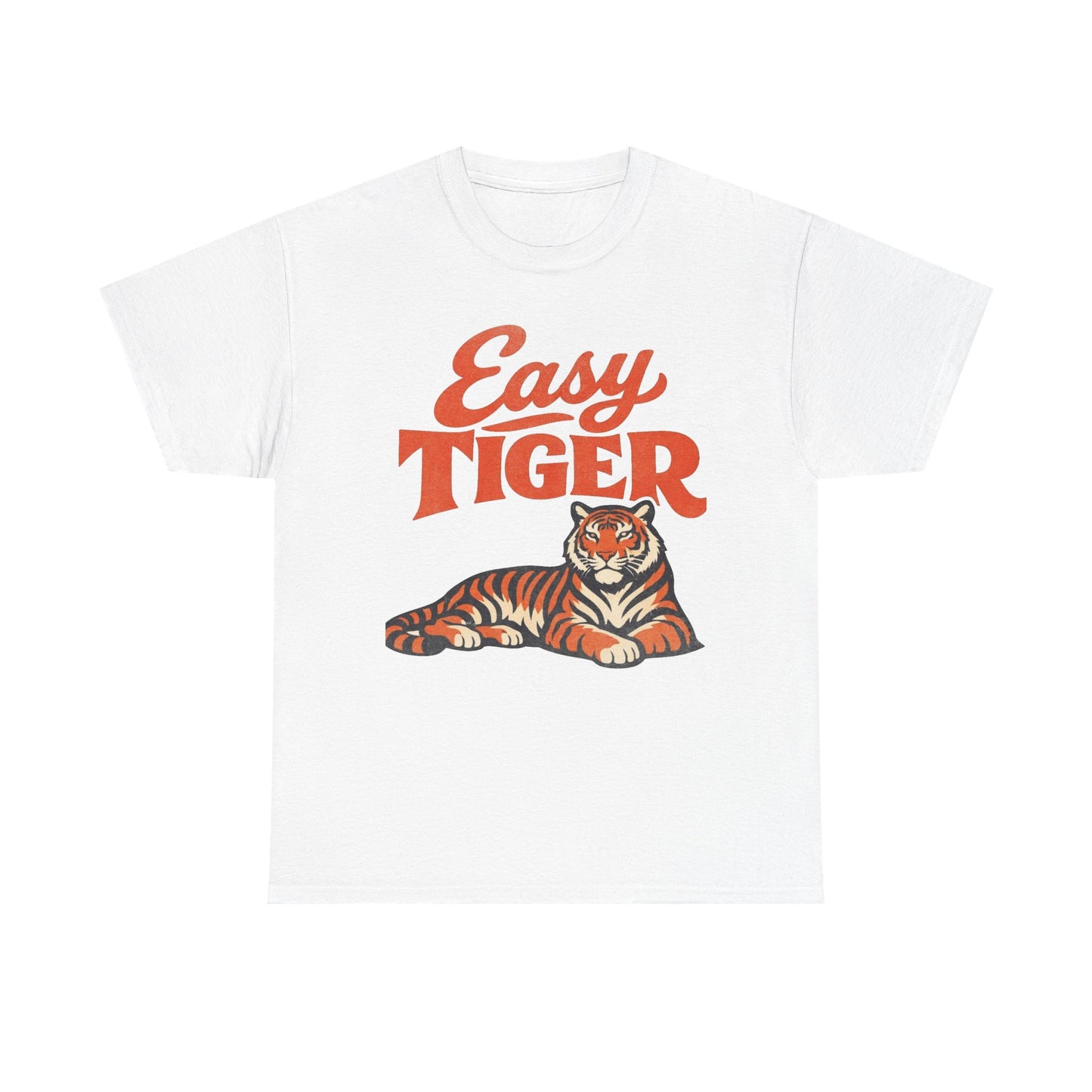 Easy Tiger 80's Retro Nostalgia Funny Graphic T Shirt Regular Men's Heavy Cotton Tee