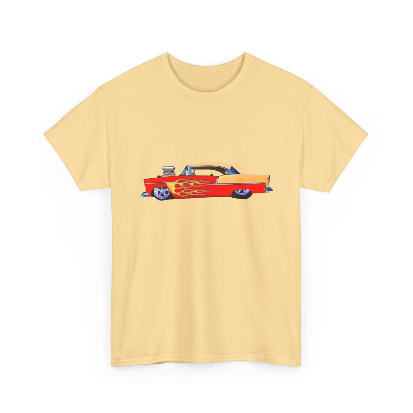 57 Chevy Hotrod Graphic T Shirt Unisex Heavy Cotton Tee NEW