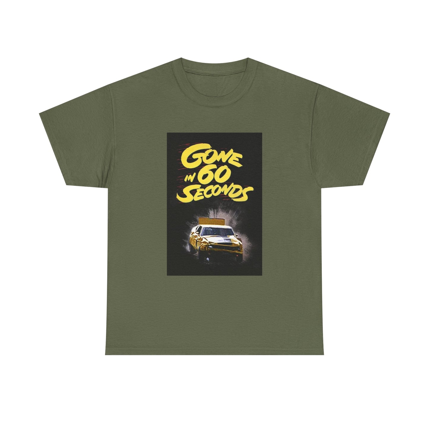 Gone in 60 Seconds Tshirt Vintage Ford Mustang Retro Poster Unisex Heavy Cotton