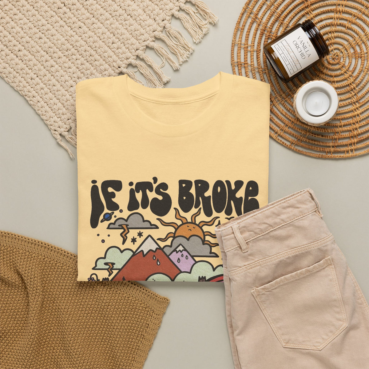 If Its Broke Go Out And Vote Graphic T Shirt Men's Heavy Cotton Tee