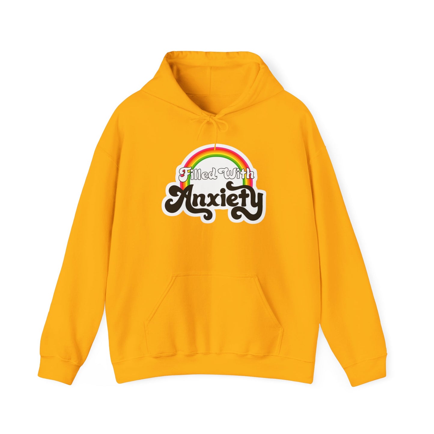Filled With Social Anxiety Graphic Hoodie Unisex Heavy Blend™ Hooded Sweatshirt