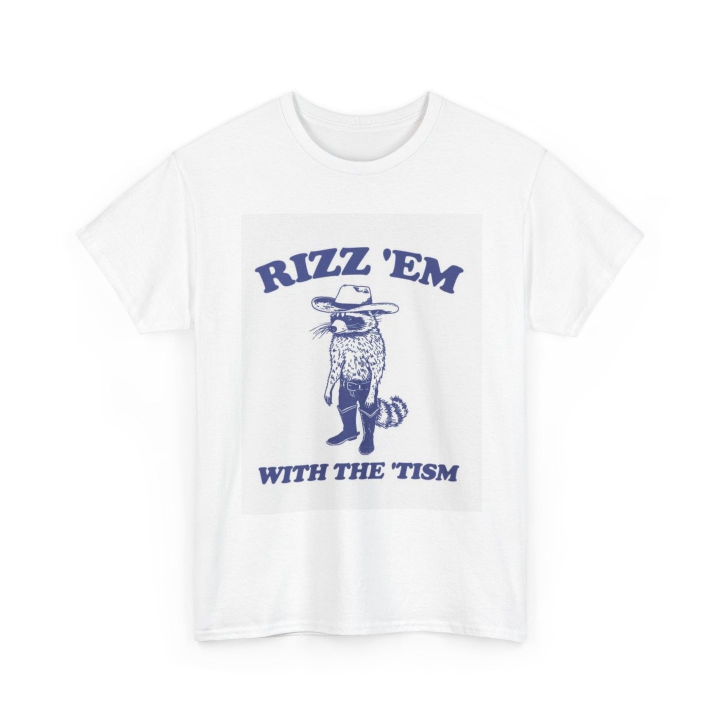 Rizz Em With The Tism Graphic T Shirt Funny Autistic Graphic Unisex Heavy Cotton