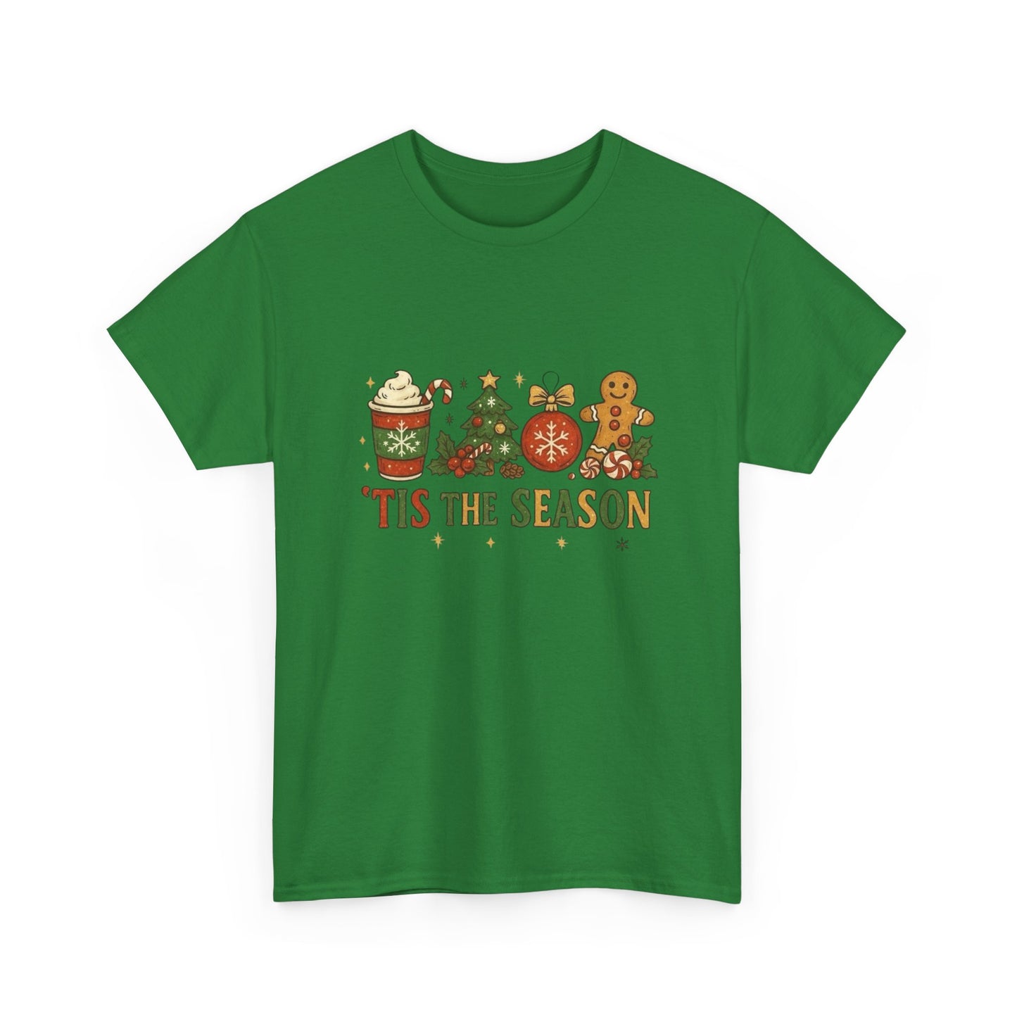 Tis The Season Christmas Graphic T Shirt NEW Unisex Heavy Cotton Tee