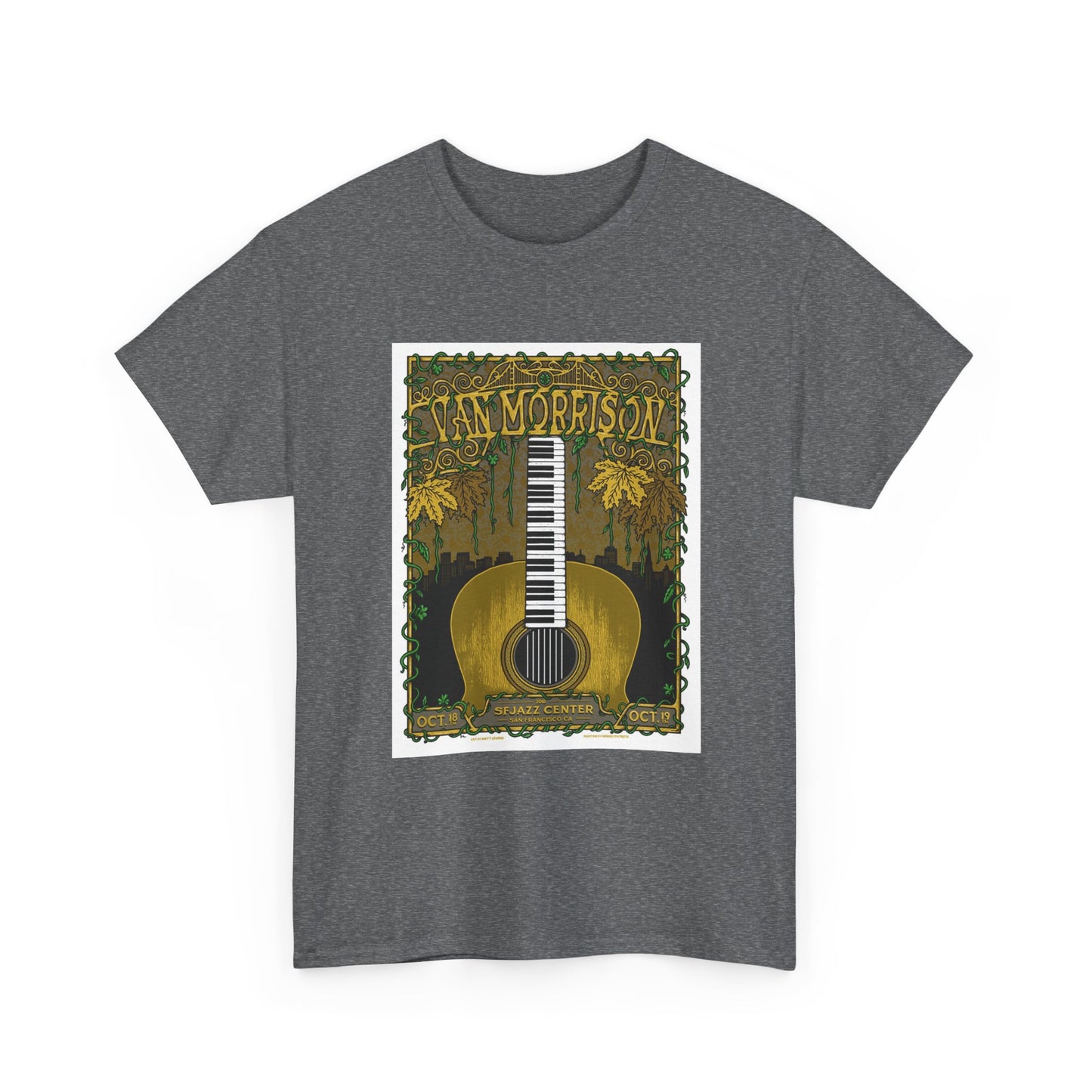 Van Morrison Tshirt Classic Rock Merch Graphic Retro Unisex Heavy Cotton Tee