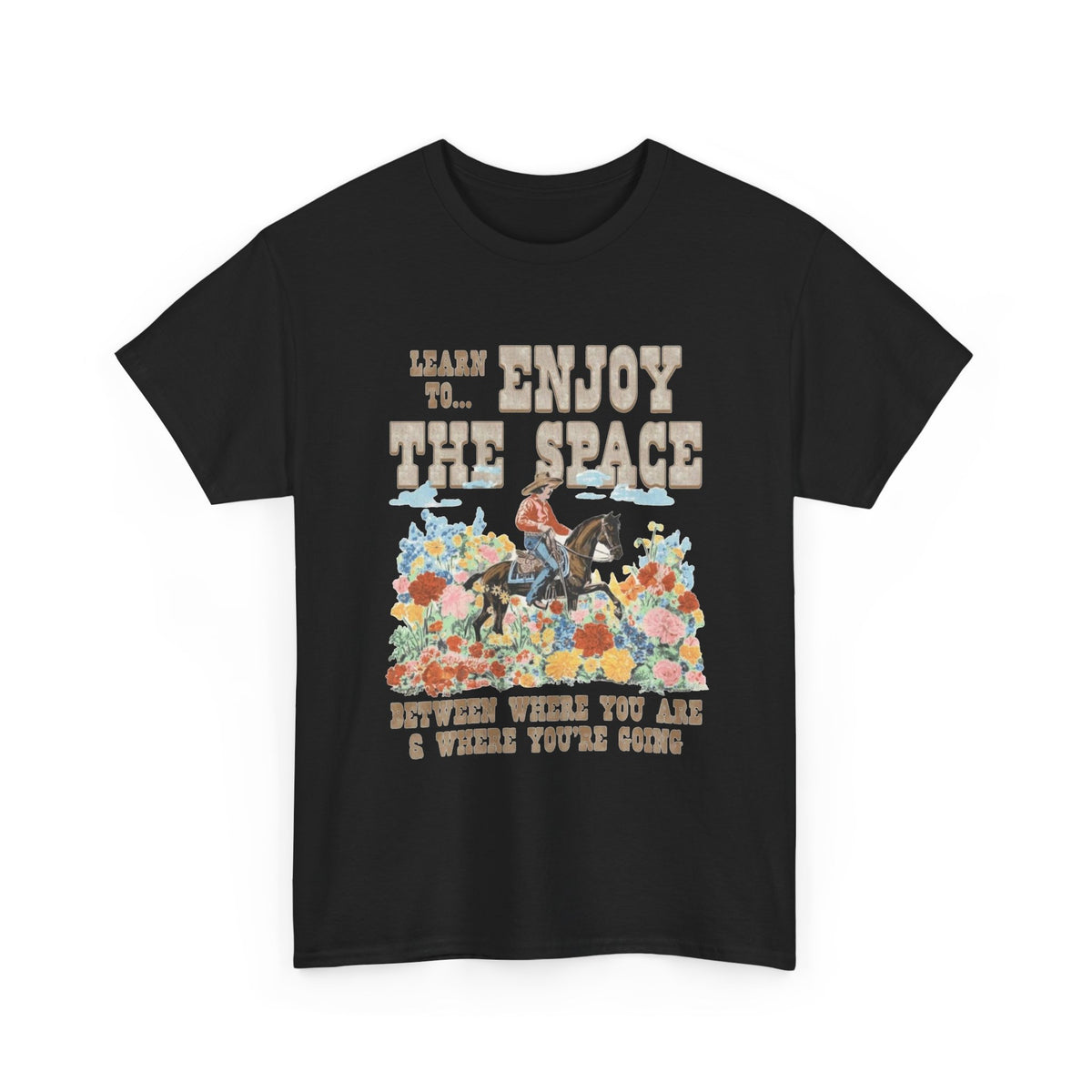 Horse Riding Floral Quote T-Shirt | Equestrian Graphic Tee Men's Graphic Tee