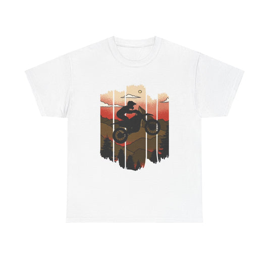 Motocross Dirtbike Outdoors T Shirt Graphic Unisex Heavy Cotton Tee