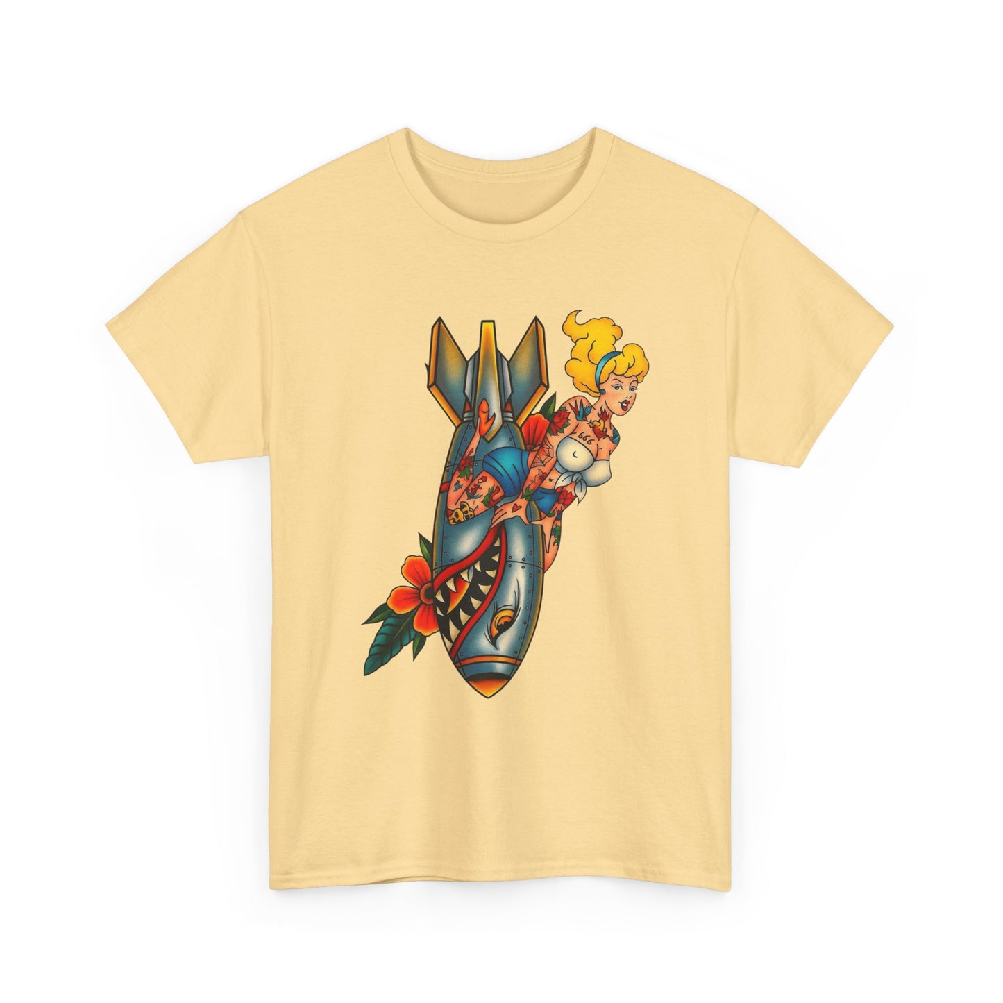Sailor Jerry Model Tattoo Bomb Graphic T Shirt NEW ADULT TEE VINTAGE