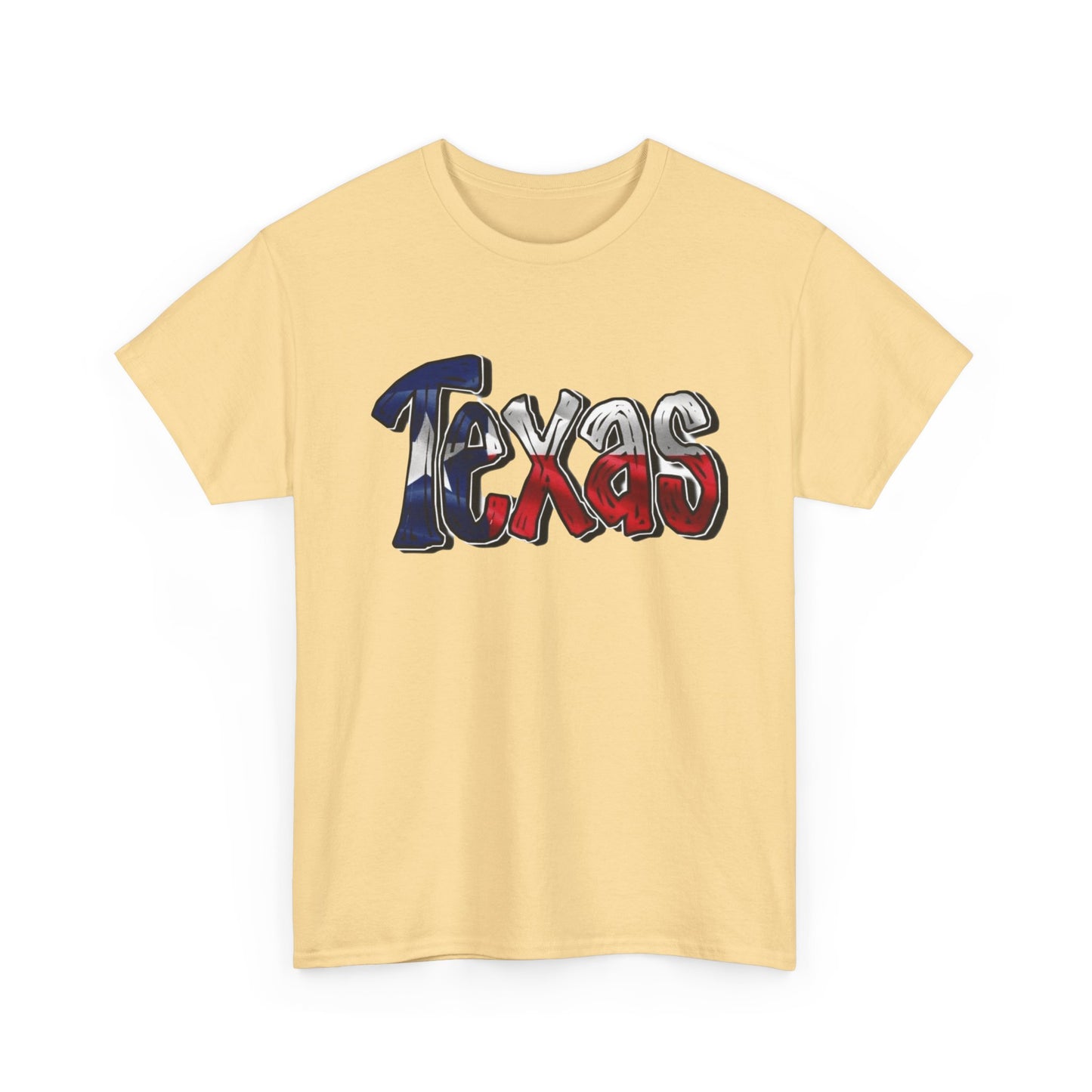 Texas State American Flag Graphic T Shirt NEW GIFT Unisex Heavy Cotton Tee