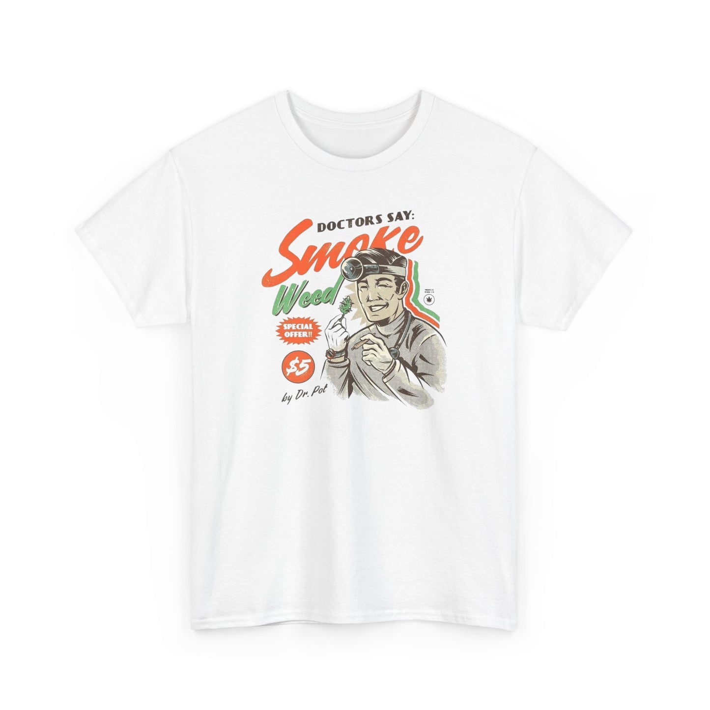 Smoke Weed Medical Vintage T-Shirt NEW Gift Unisex Heavy Cotton Tee