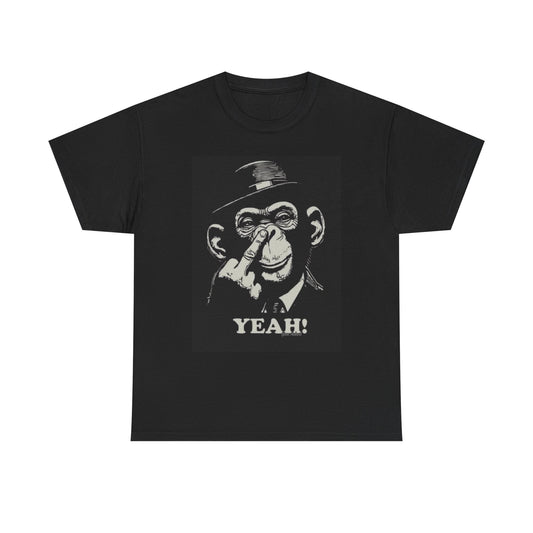 Funny Monkey Shirt Retro Unisex Mens Womens Heavy Cotton Tee New