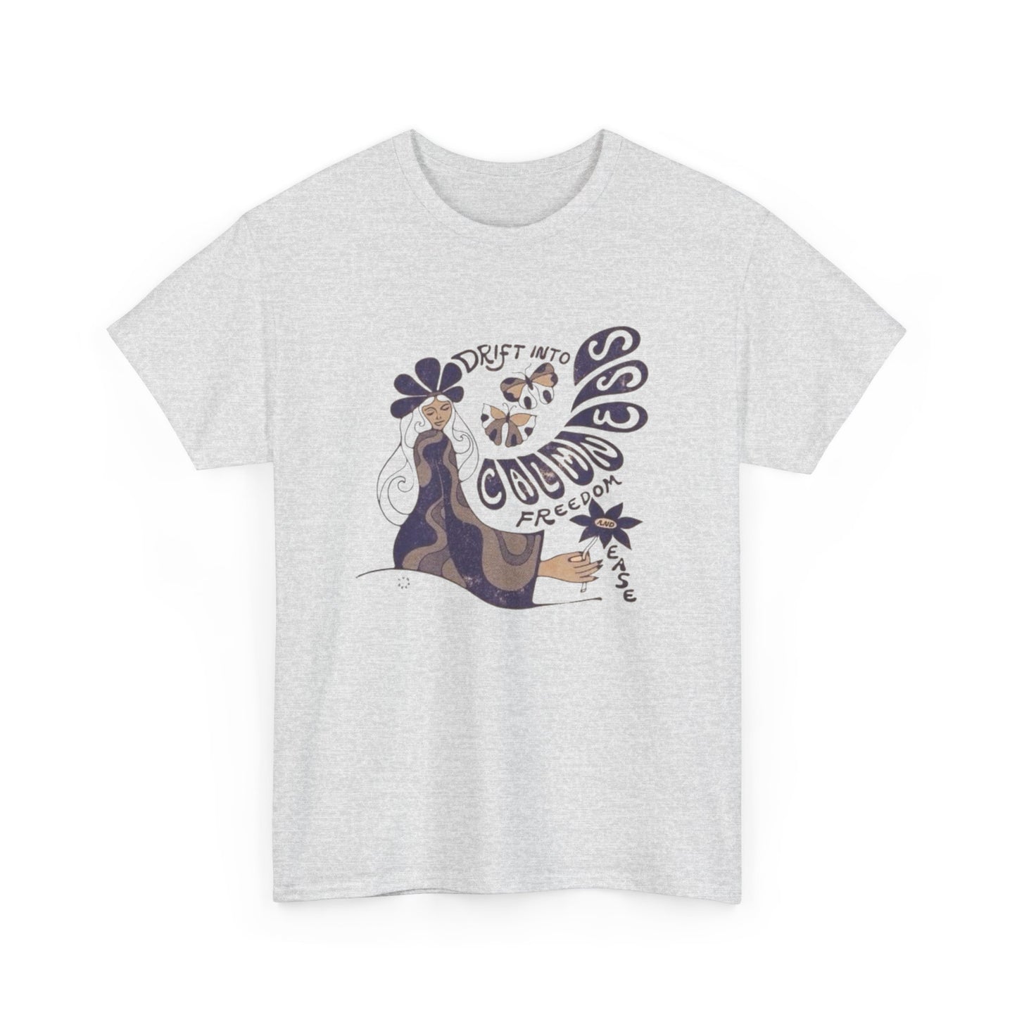 Drift Into Calmness Art Graphic T Shirt NEW ADULT Unisex Heavy Cotton Tee