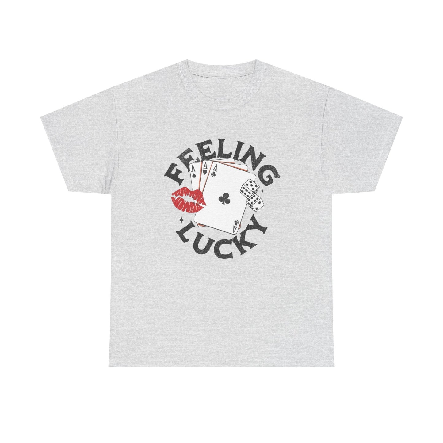 Feeling Lucky Graphic T Shirt NEW ADULT TEE VINTAGE