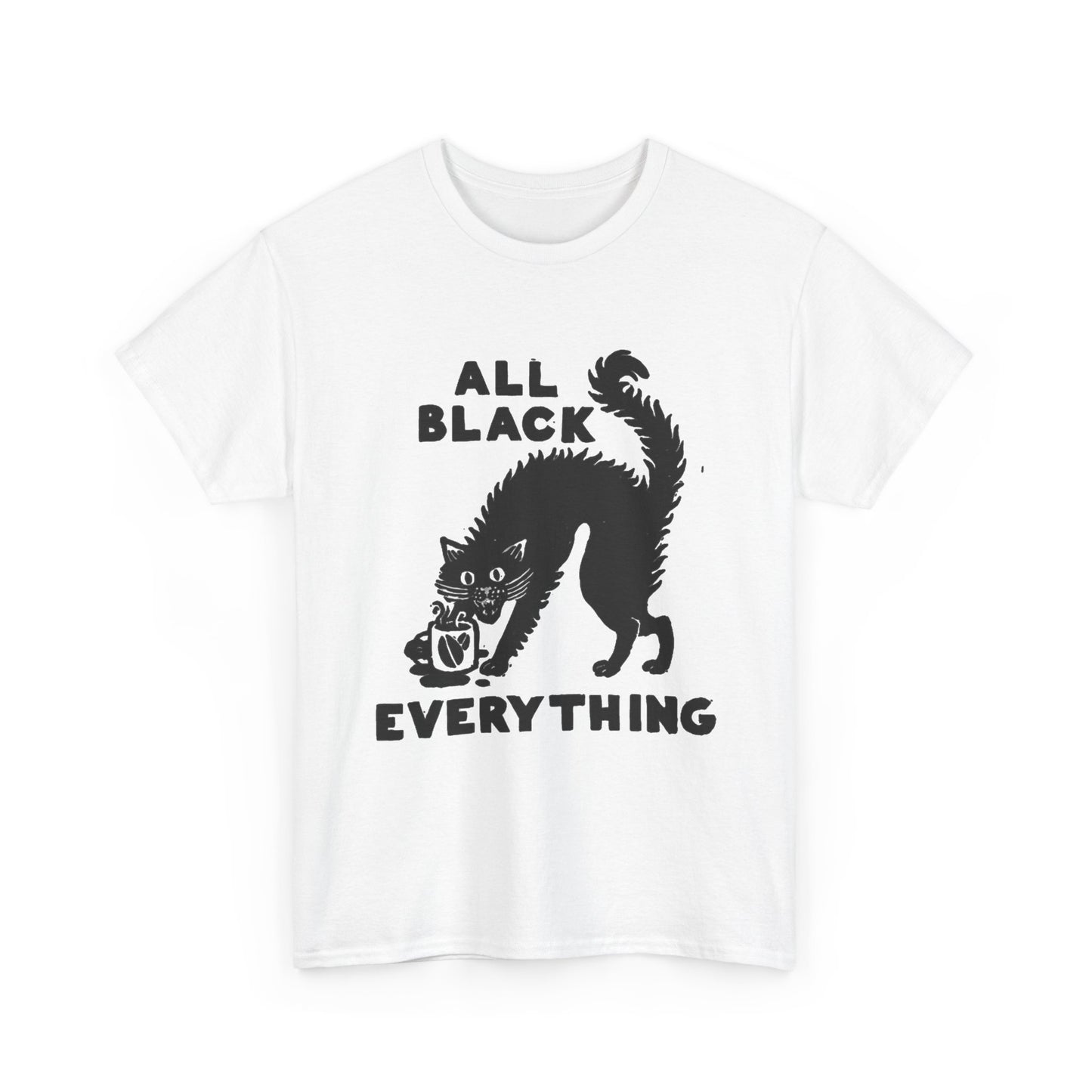 All Black Everything Graphic T Shirt NEW ADULT Unisex Heavy Cotton Tee
