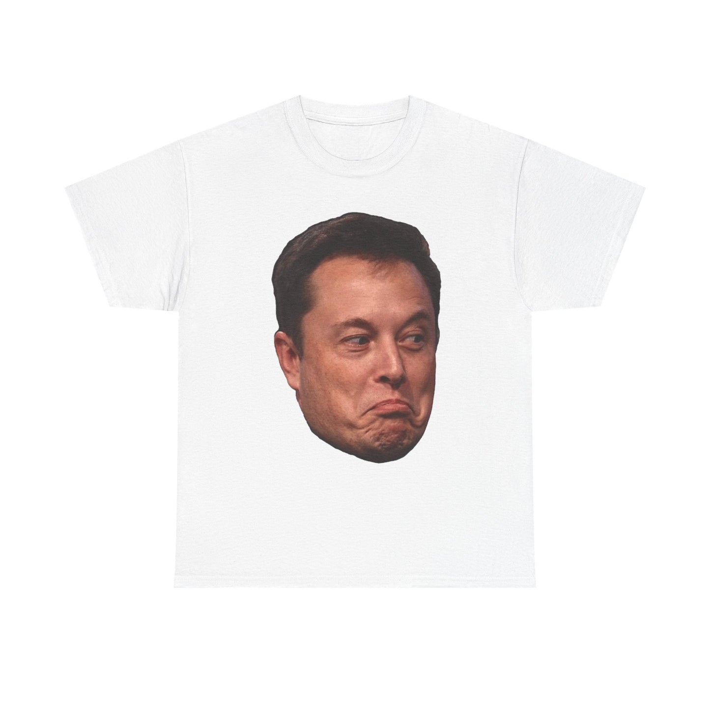Elon Musk Graphic T Shirt Funny Big Head Poster Unisex Heavy Cotton Tee