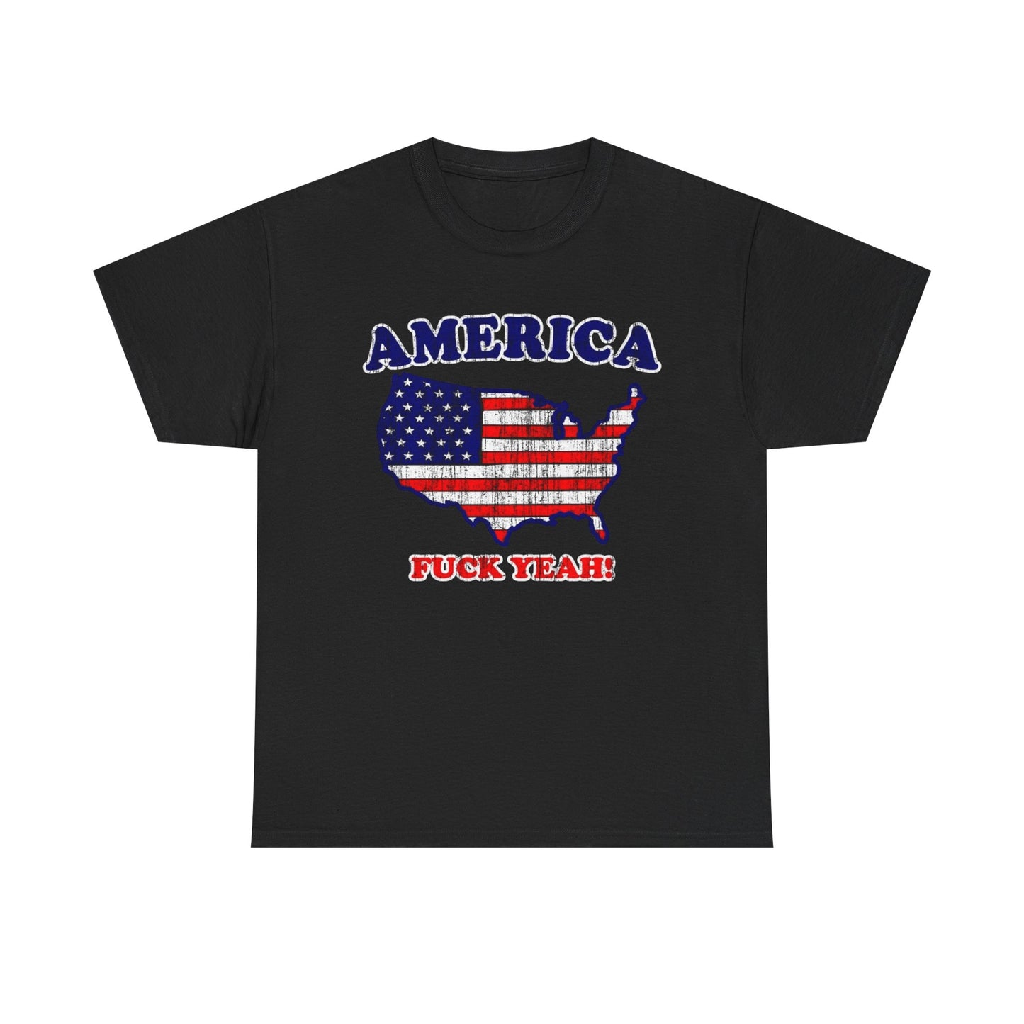 America Hell Yeah Funny Graphic T Shirt Unisex Heavy Cotton Tee