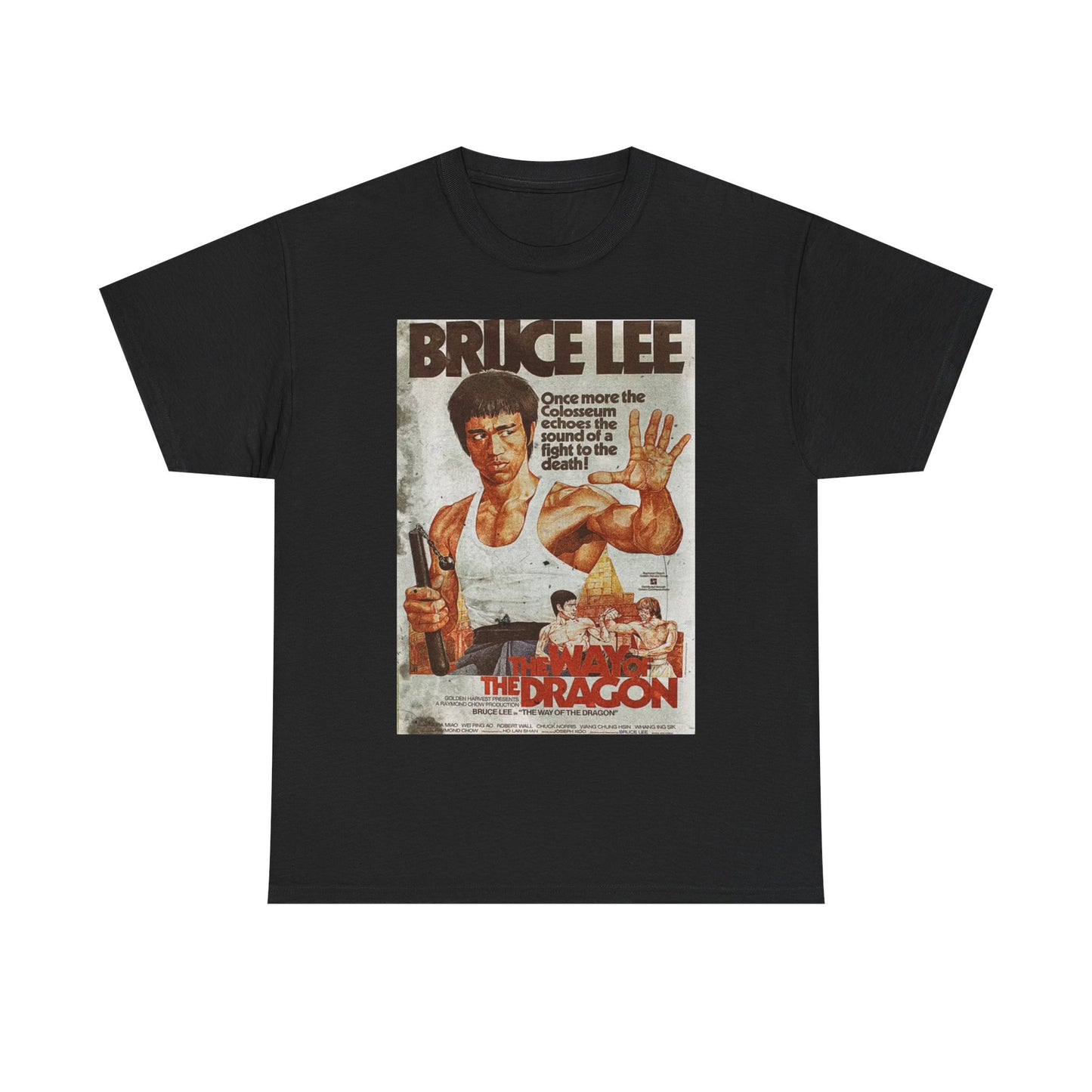 Bruce Lee Tshirt Vintage Karate Poster LA MMA UFC Unisex Heavy Cotton Tee