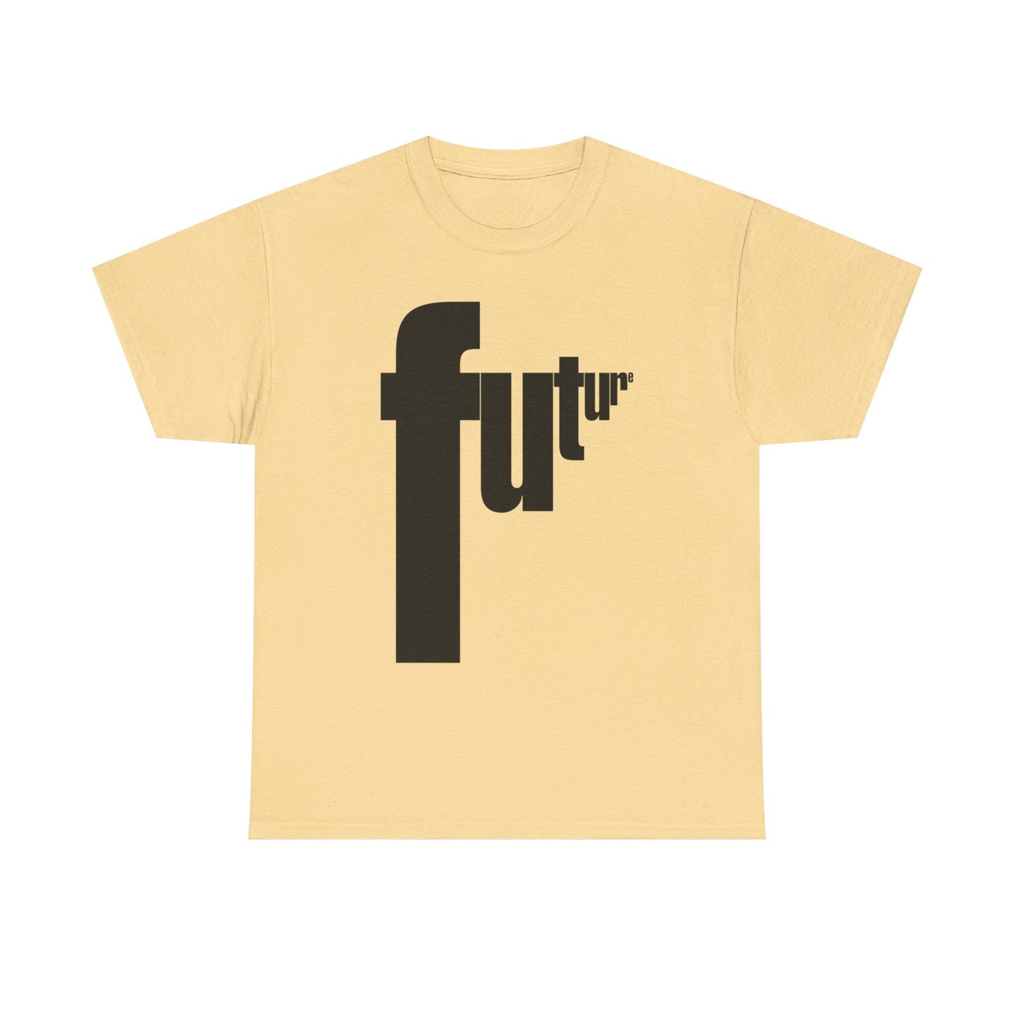 Future Retro Lettering Graphic T Shirt Unisex Heavy Cotton Tee