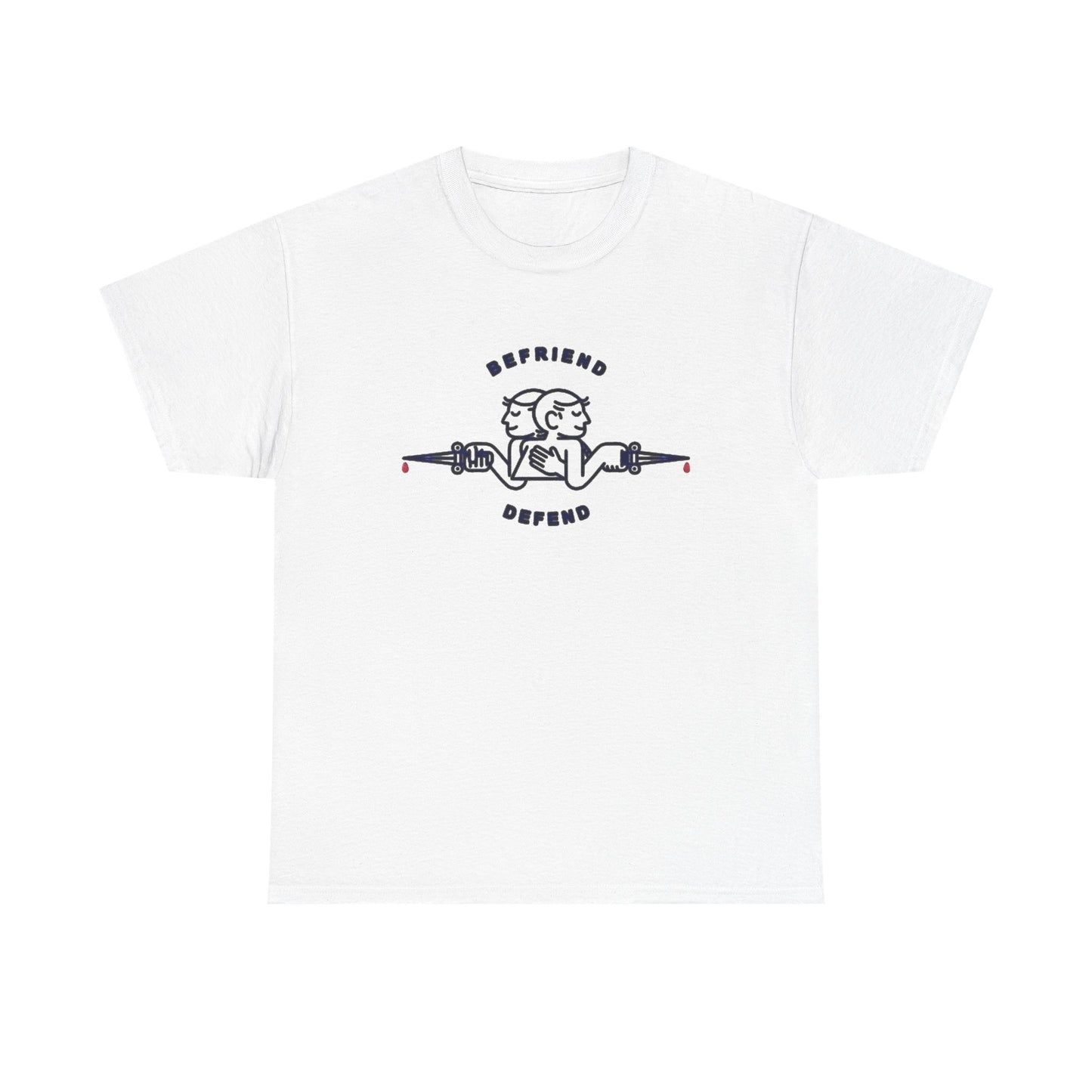 Befriend Defend Graphic T Shirt NEW Unisex Heavy Cotton Tee